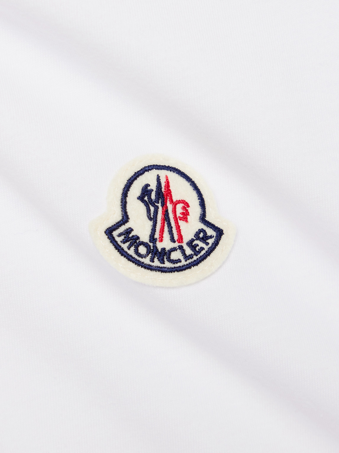Moncler Logo Cotton Jersey T-shirt In White