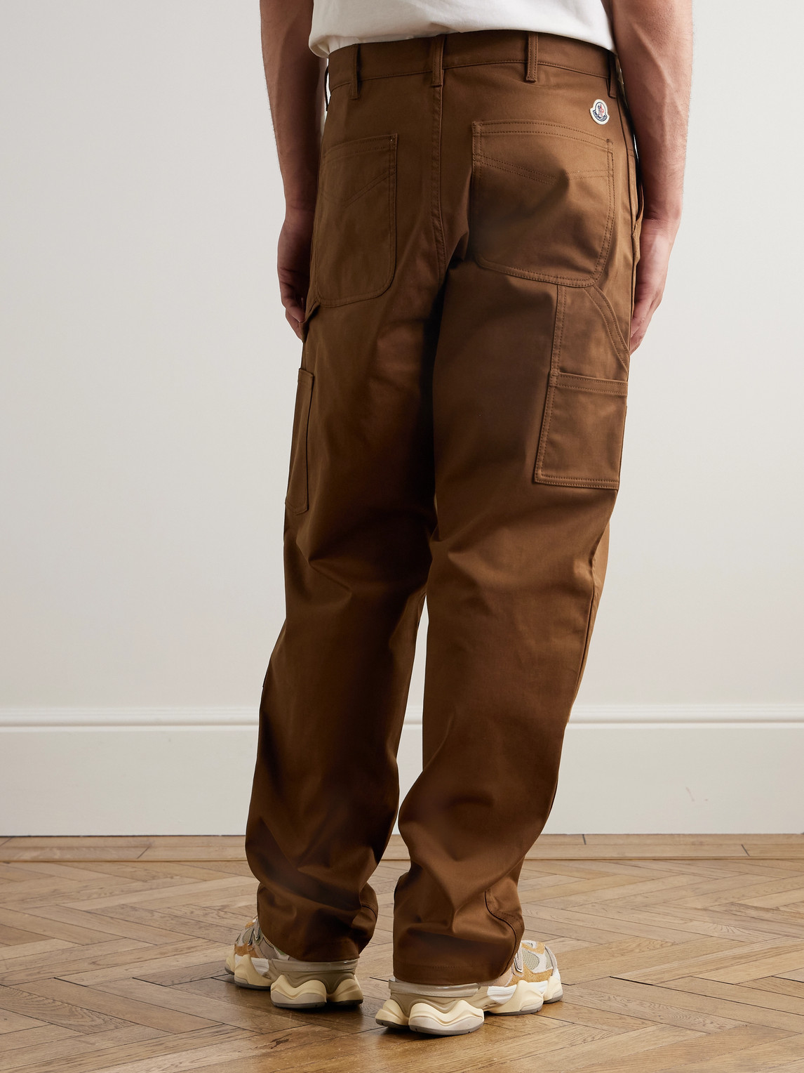 Moncler Straight-leg Panelled Cotton-blend Gabardine Trousers
