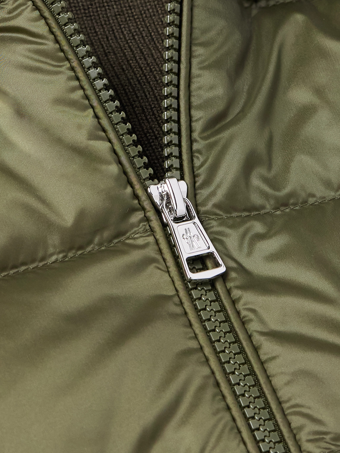 Moncler Logo-appliquéd Wool-trimmed Quilted Shell Hooded Down Zip-up Cardigan In Green