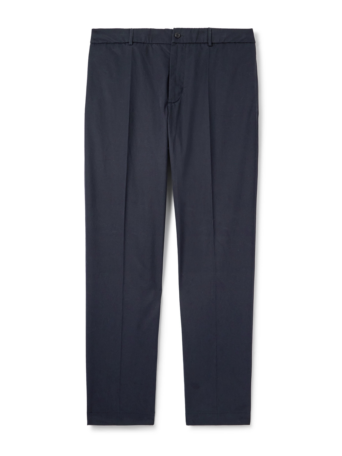 Straight-Leg Cotton-Twill Trousers