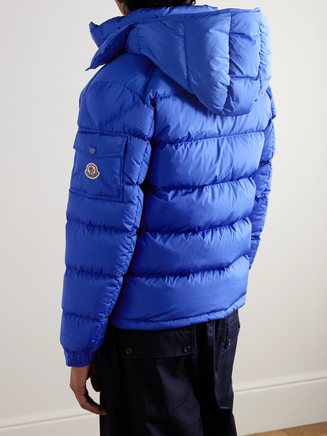 Moncler Maya Nylon Down Jacket In Blue