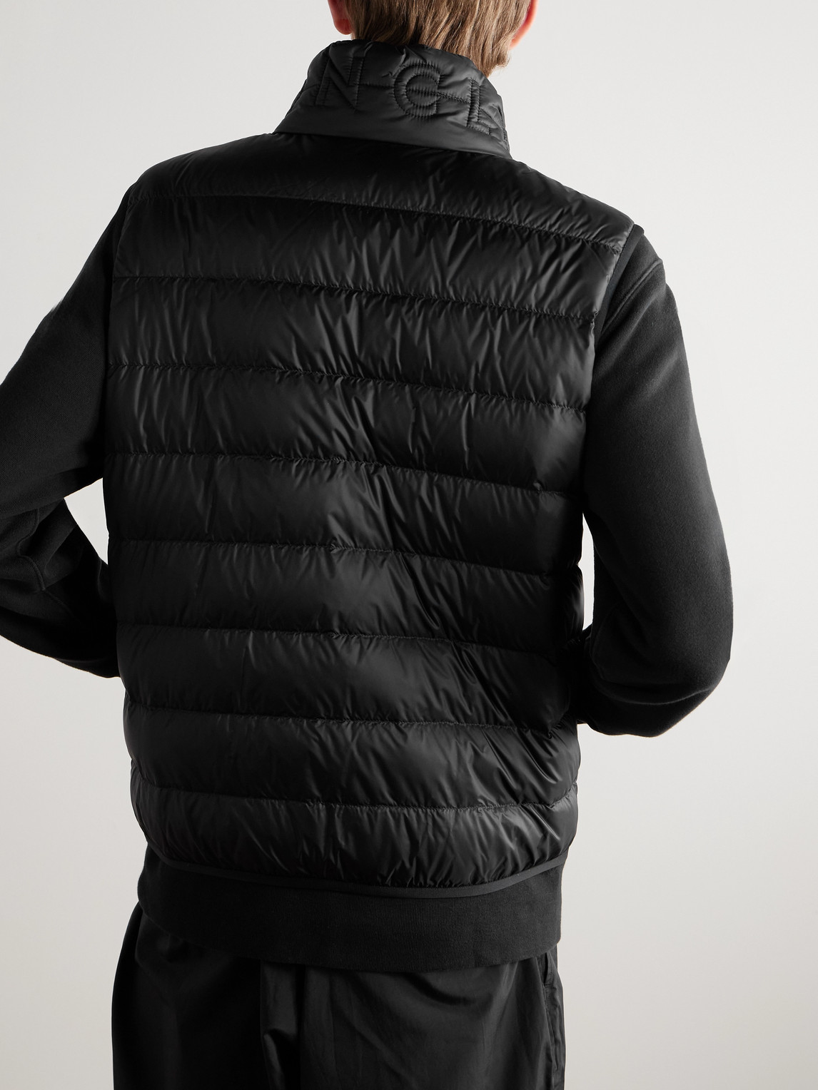 Moncler Rocoque Logo-appliquéd Quilted Shell Down Gilet In Black