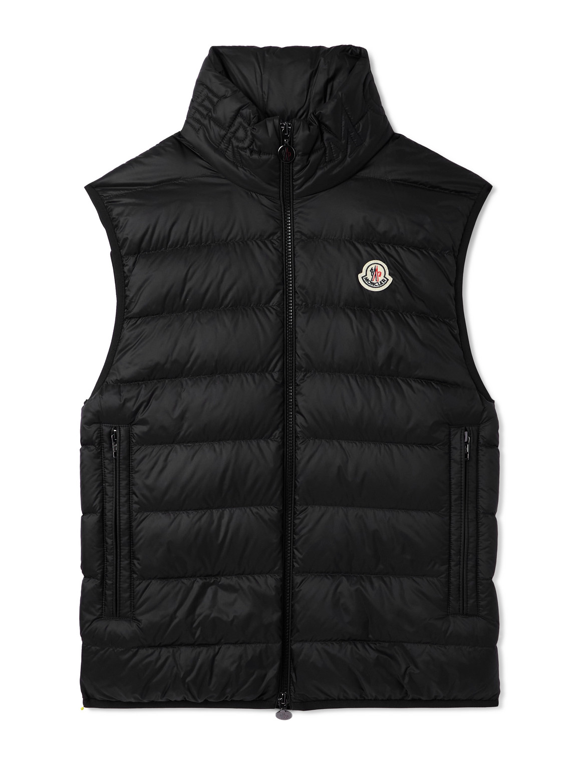 Moncler Rocoque Logo-appliquéd Quilted Shell Down Gilet In Black