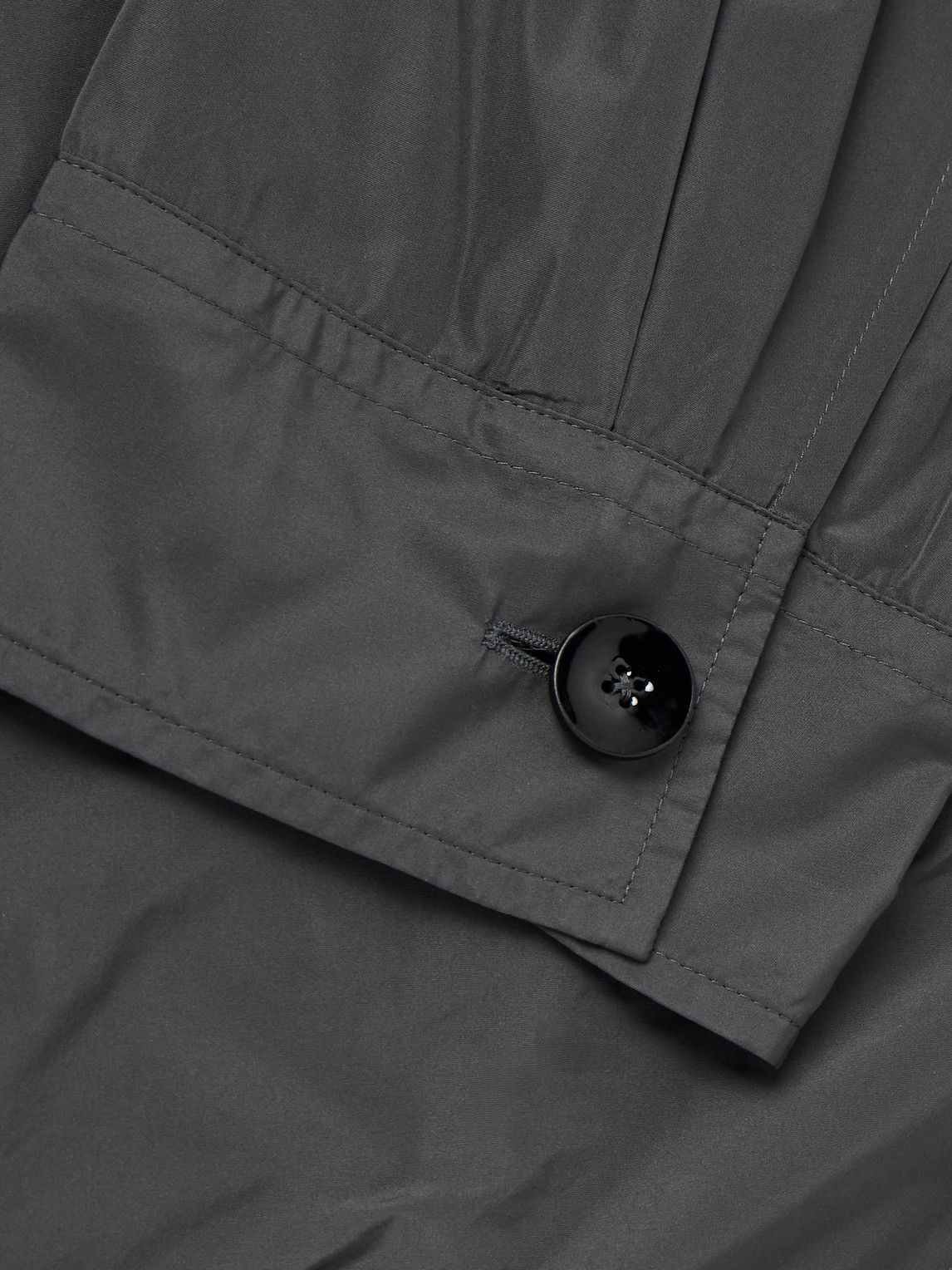 Jil Sander Shell Overcoat In Gray
