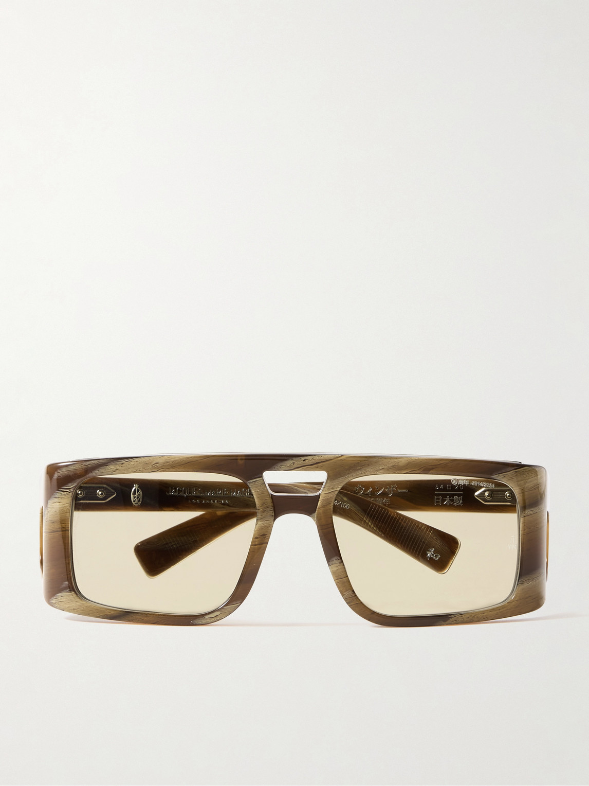 Jacques Marie Mage Decade Collection Windsor Square-Frame Tortoiseshell Acetate and Silver-Tone Sunglasses - Men