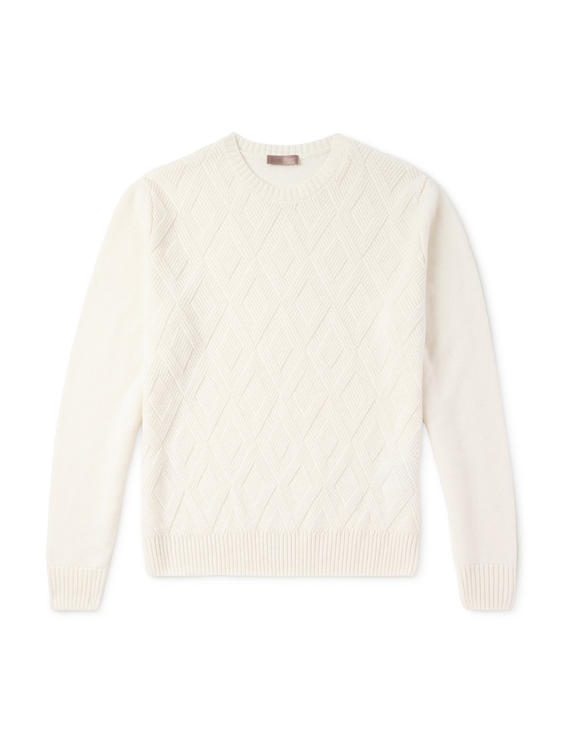 Herno Jacquard-knit Cashmere Sweater In White
