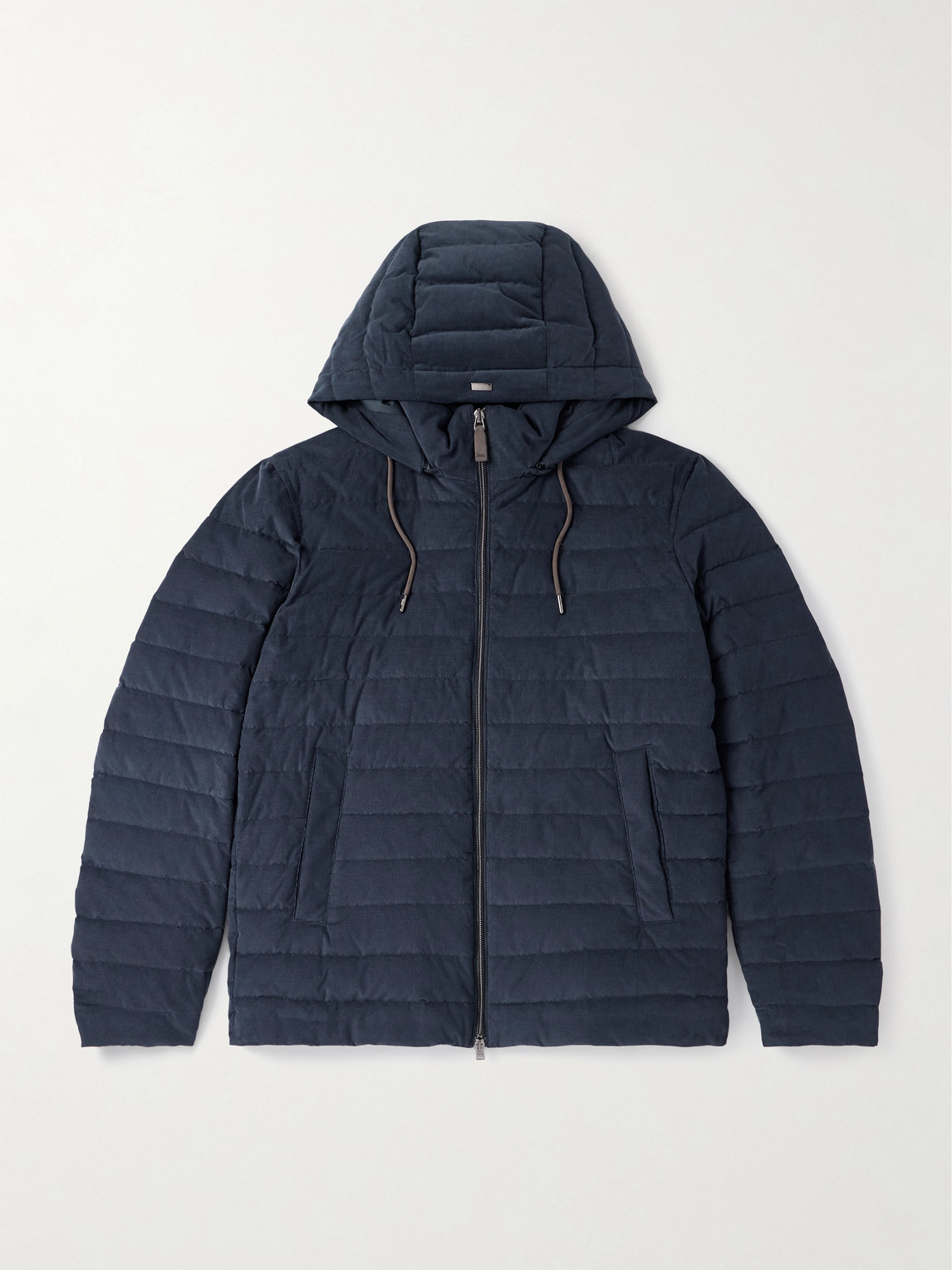 HERNO Quilted Cotton-Corduroy Hooded Down Jacket - Men