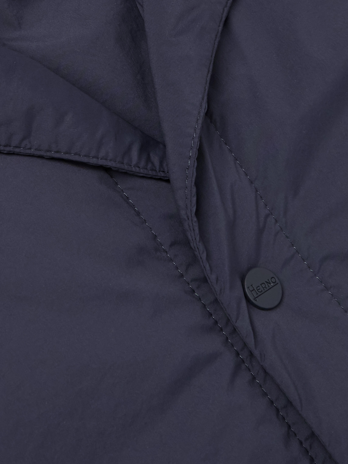 Herno Padded Cotton Corduroy-trimmed Shell Jacket In Blue