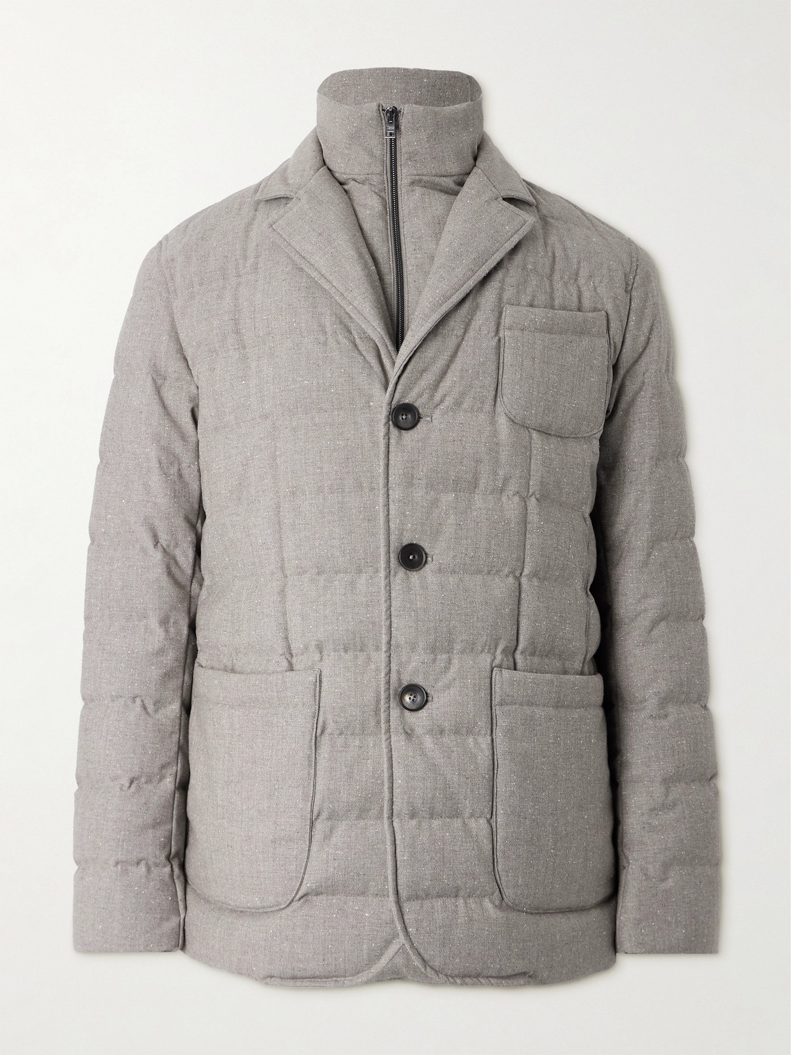 HERNO Convertible Quilted Wool-Blend Down Blazer - Men