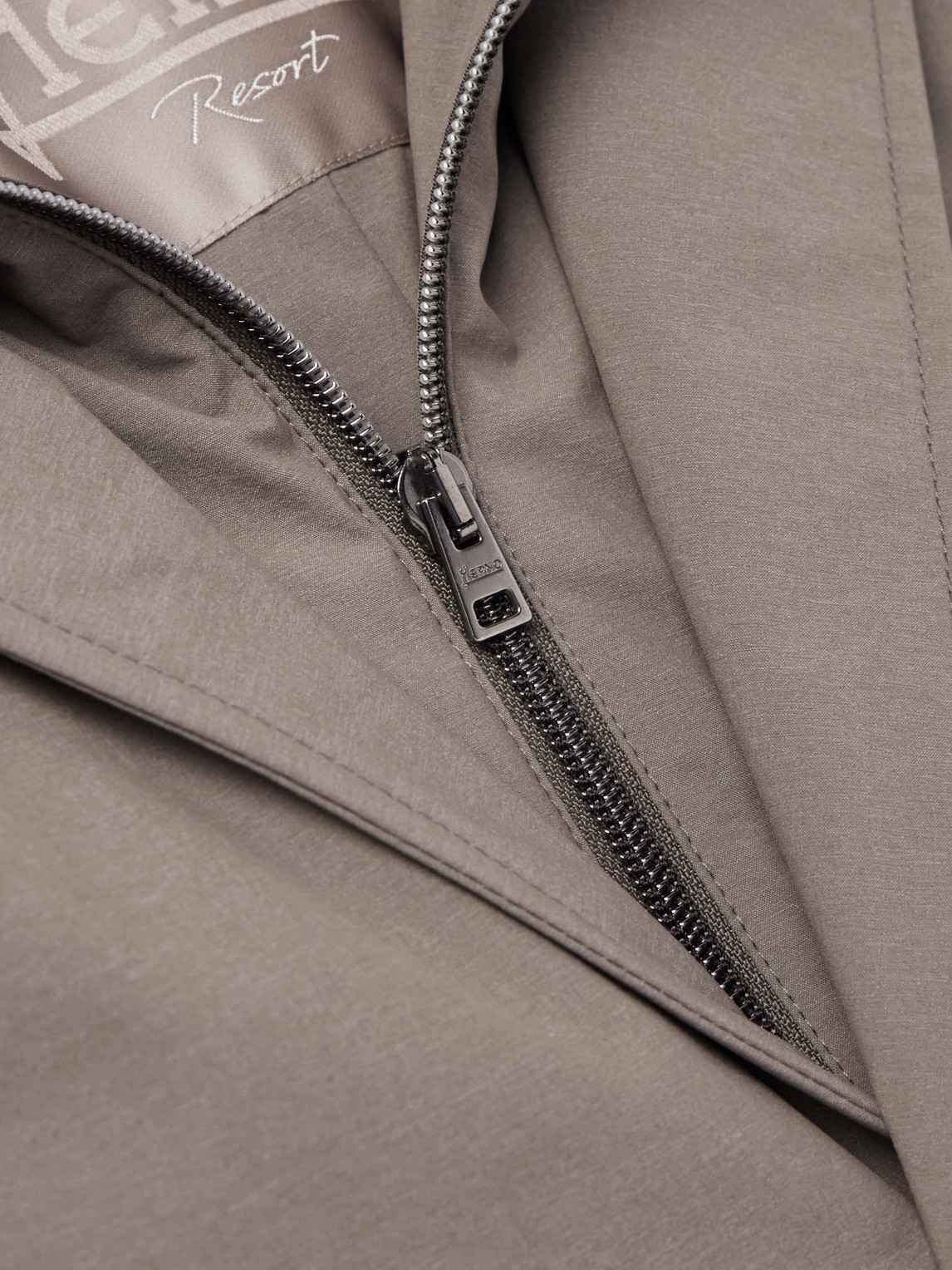 Herno Convertible Padded Shell Hooded Blazer In Brown