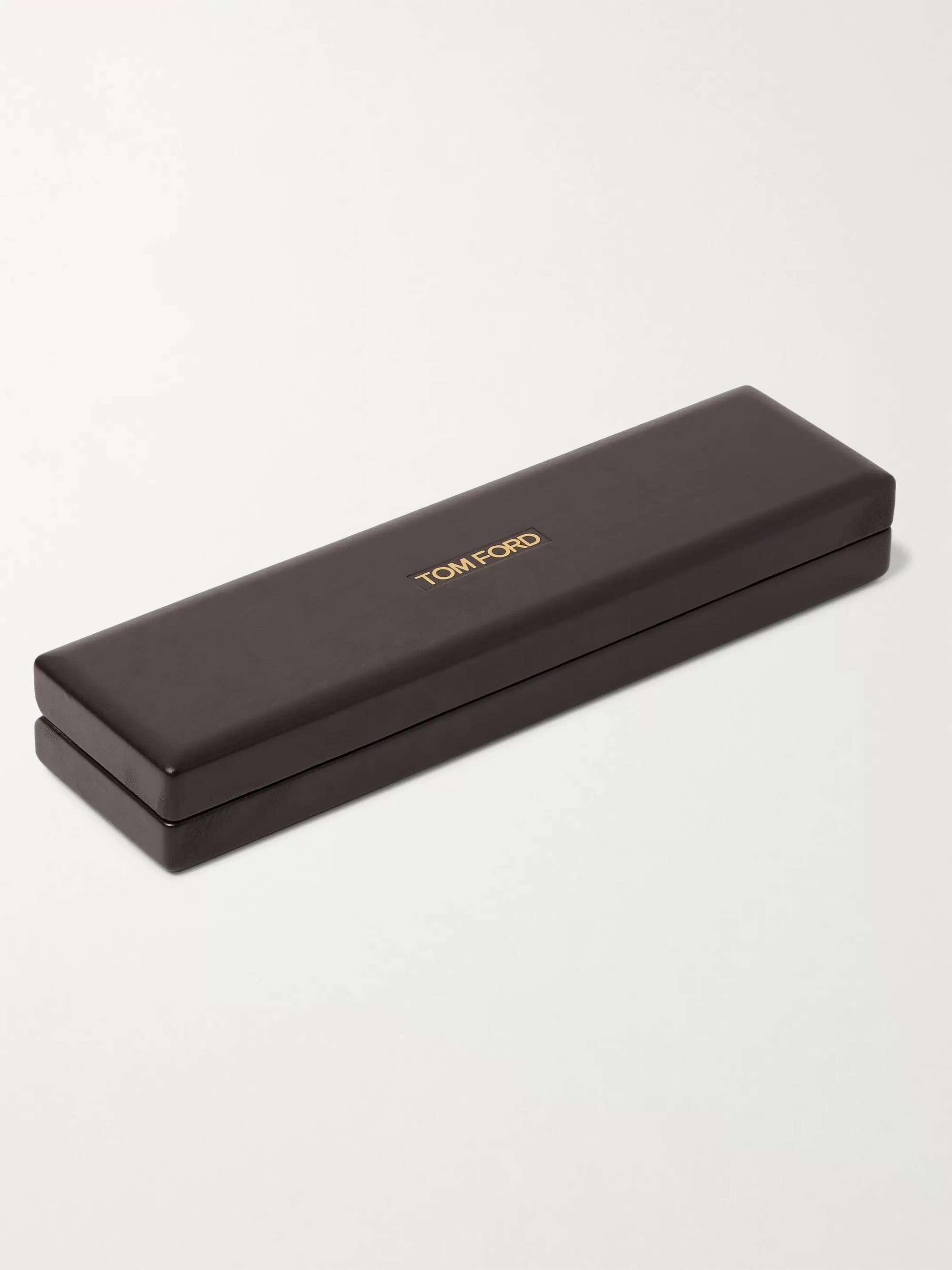 TOM FORD TIMEPIECES 002 40mm Automatic Stainless Steel and Pebble-Grain Leather Watch