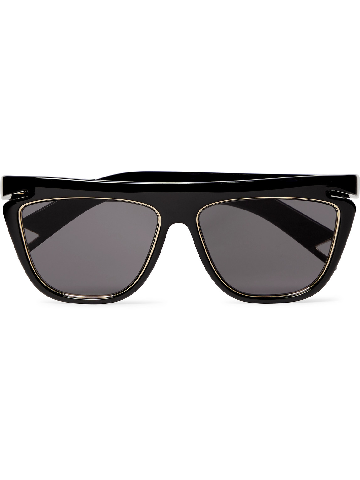 Fendi Square-frame Acetate And Gold-tone Sunglasses In Black