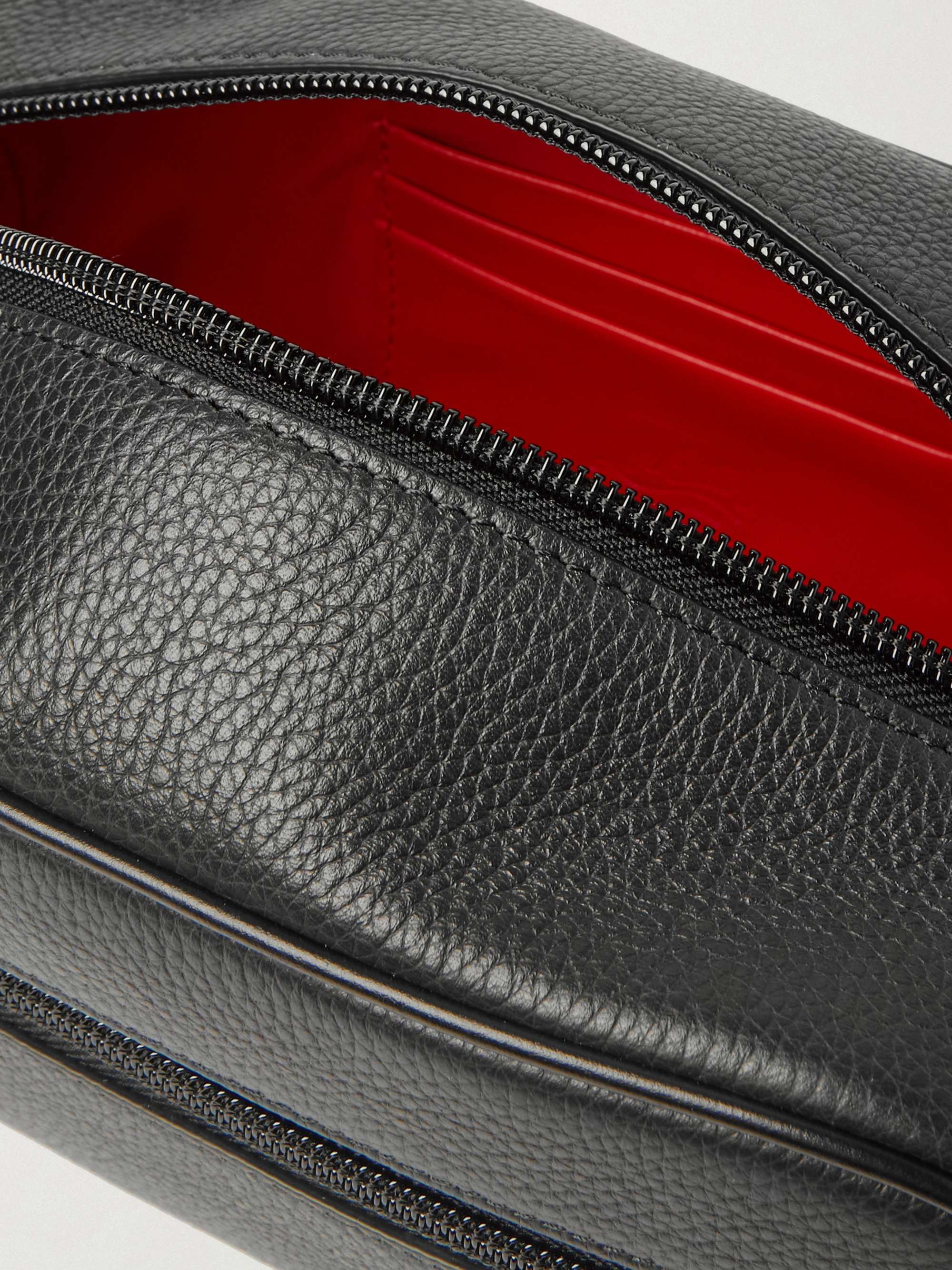 CHRISTIAN LOUBOUTIN Full-Grain Leather Wash Bag