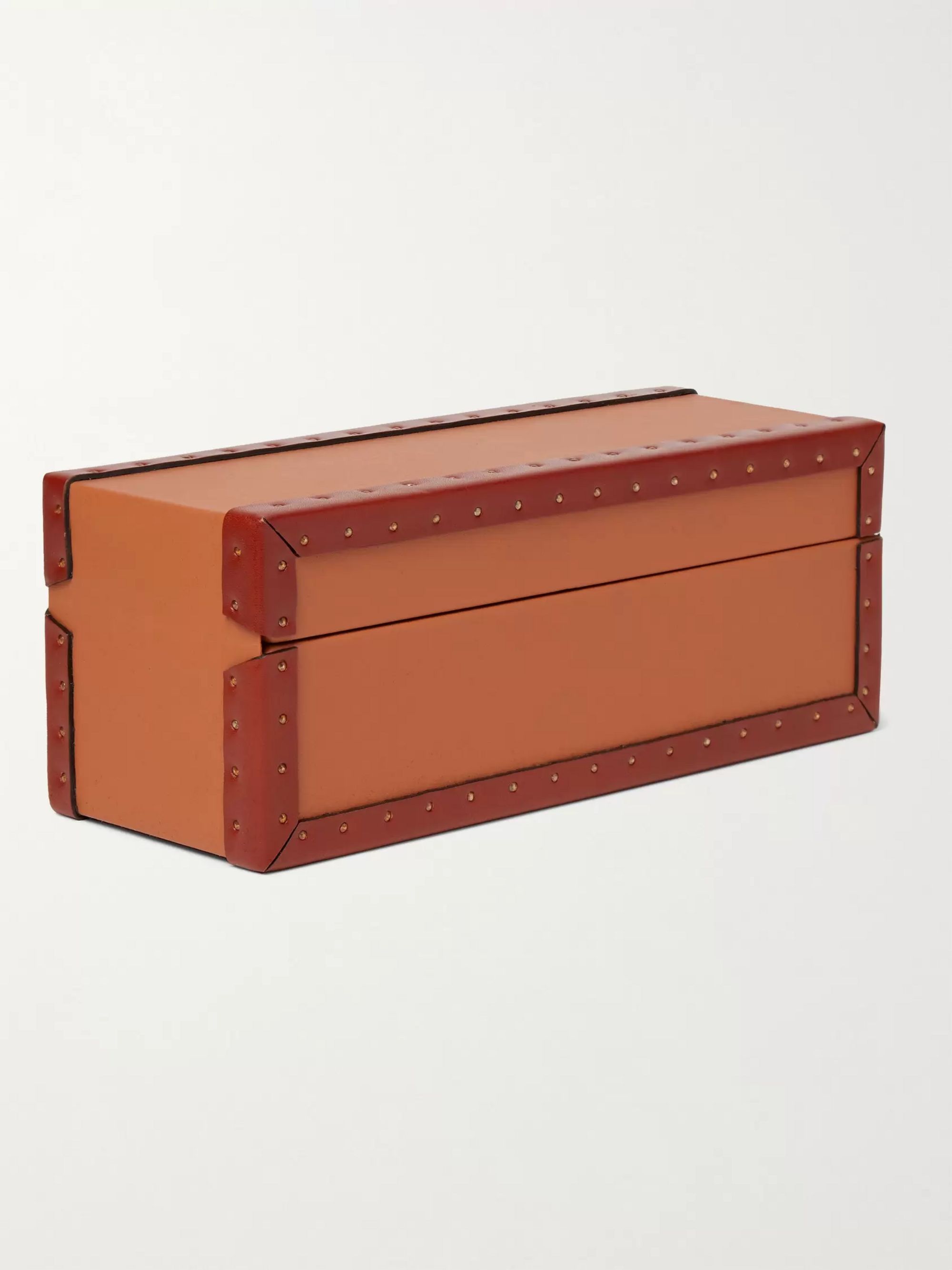 RAPPORT LONDON Kensington Studded Leather Two-Watch Box