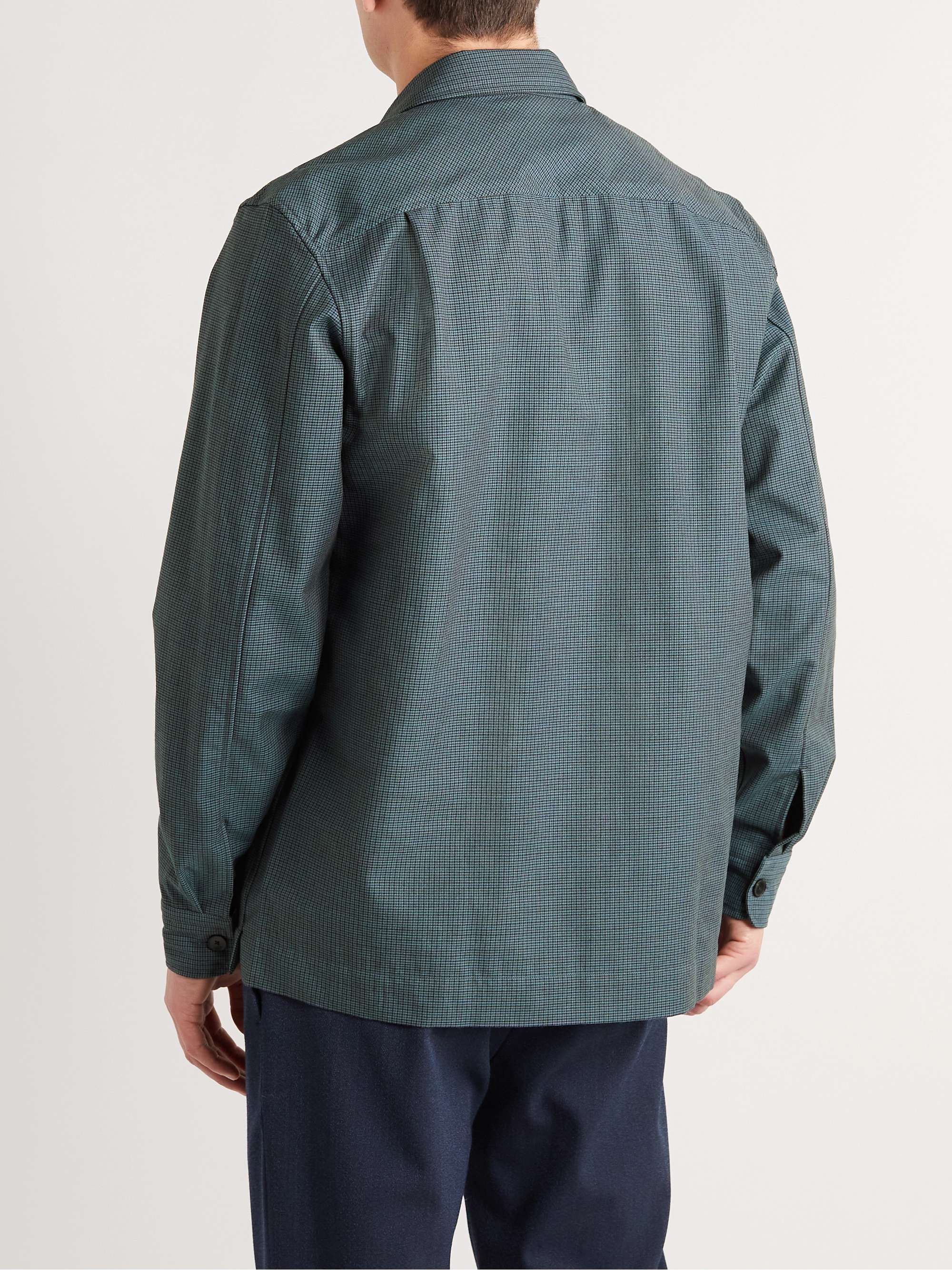 MR P. Puppytooth Virgin Wool and Cotton-Blend Overshirt