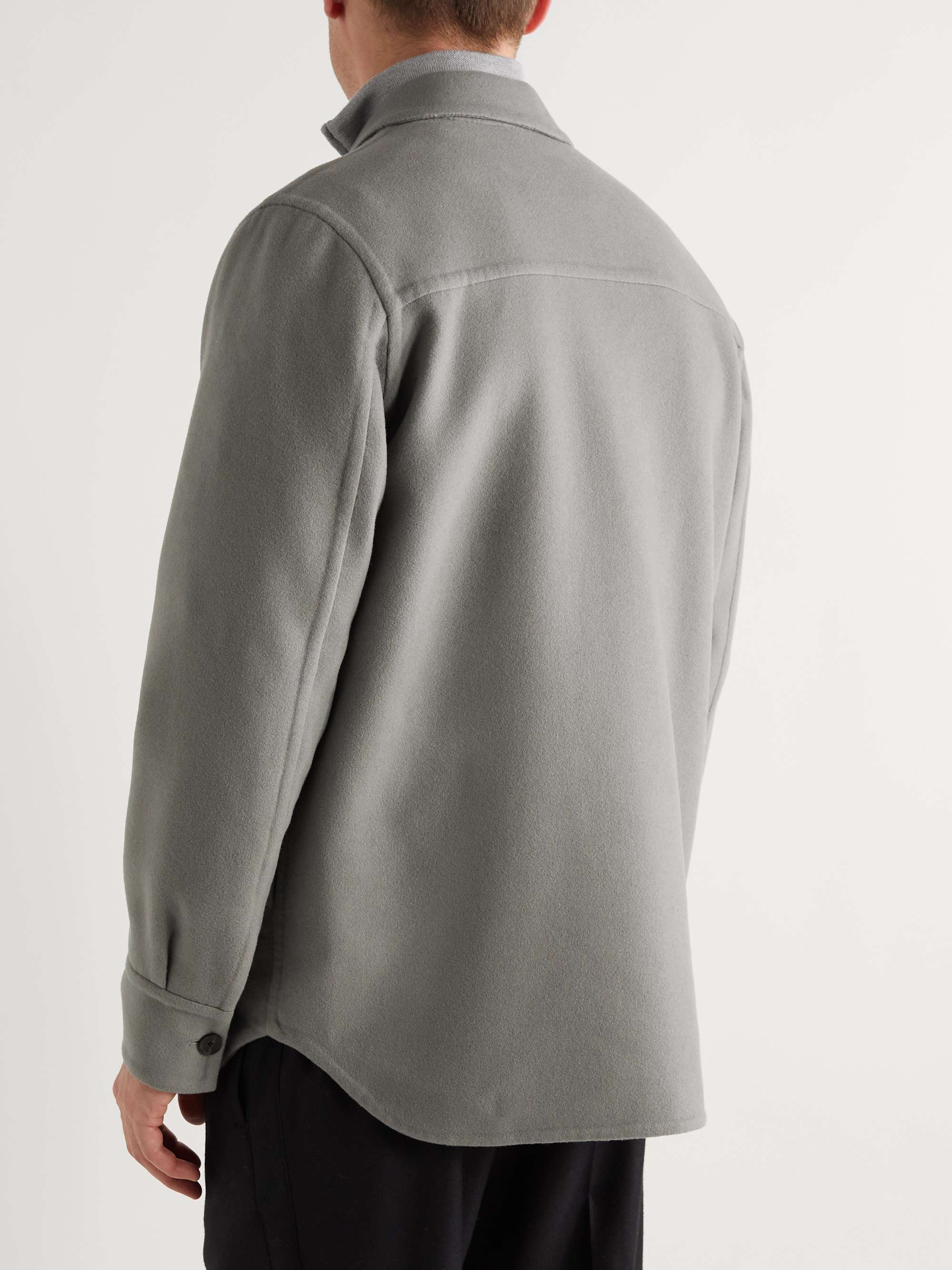MR P. Double-Faced Splitable Cashmere and Virgin Wool-Blend Overshirt ...