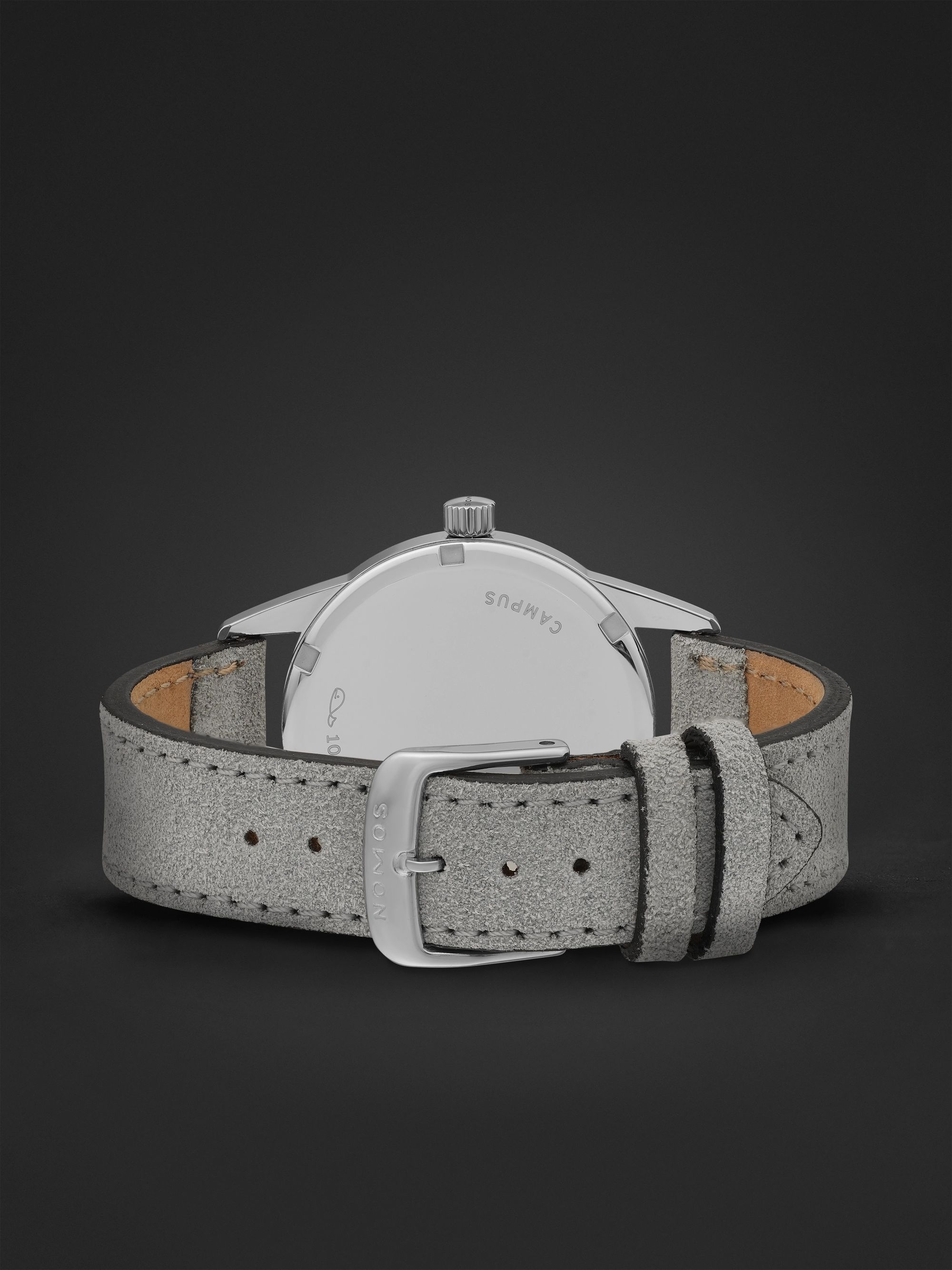 NOMOS GLASHÜTTE Club Campus Hand-Wound 36mm Stainless Steel and Leather Watch, Ref. No. 712