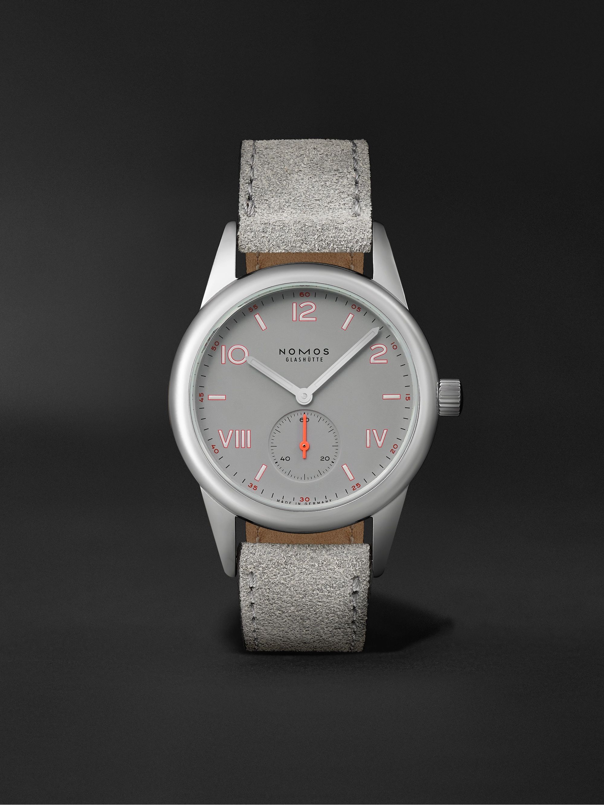 NOMOS GLASHÜTTE Club Campus Hand-Wound 36mm Stainless Steel and Leather Watch, Ref. No. 712