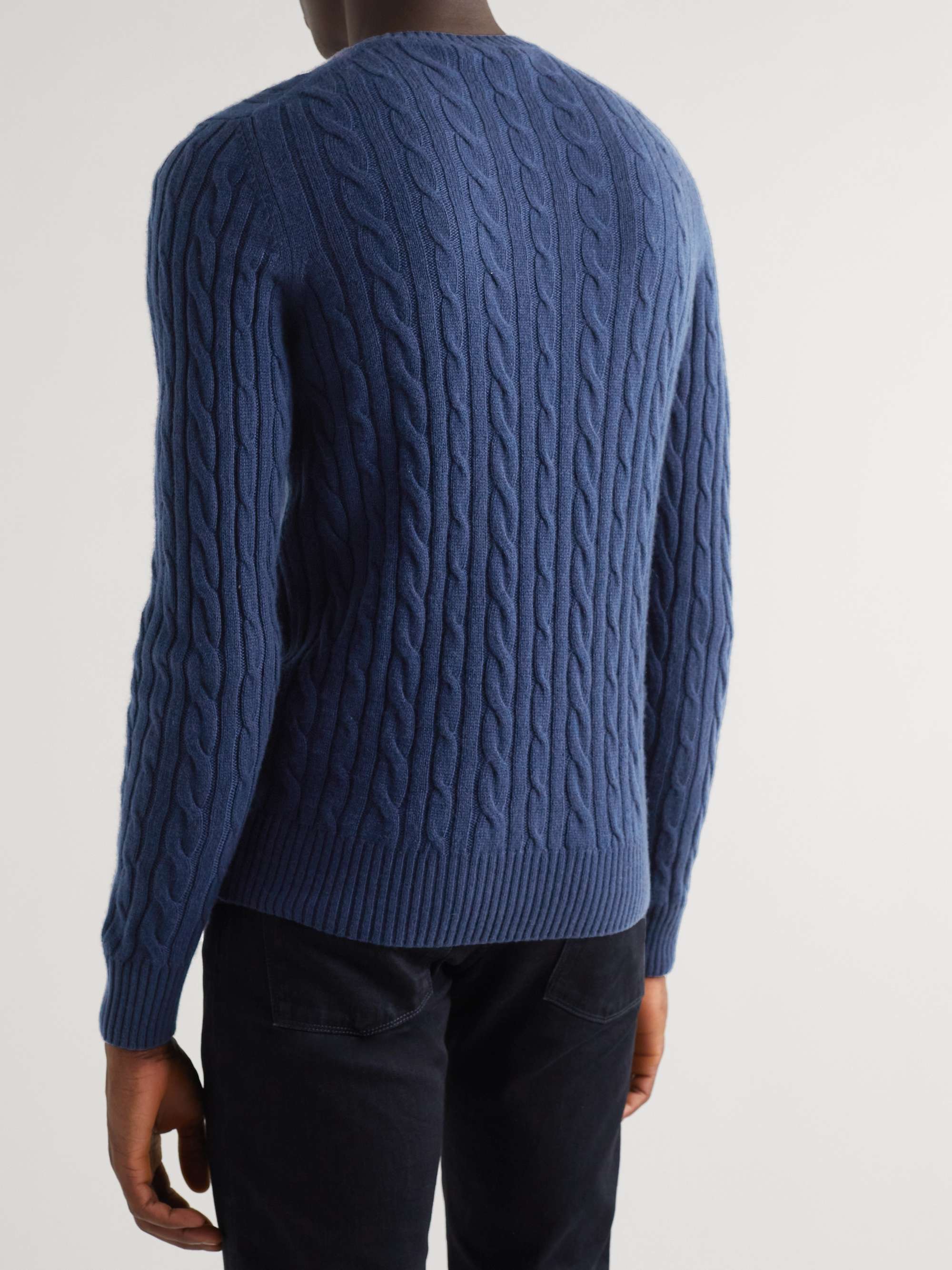 LORO PIANA Cable-Knit Baby Cashmere Sweater