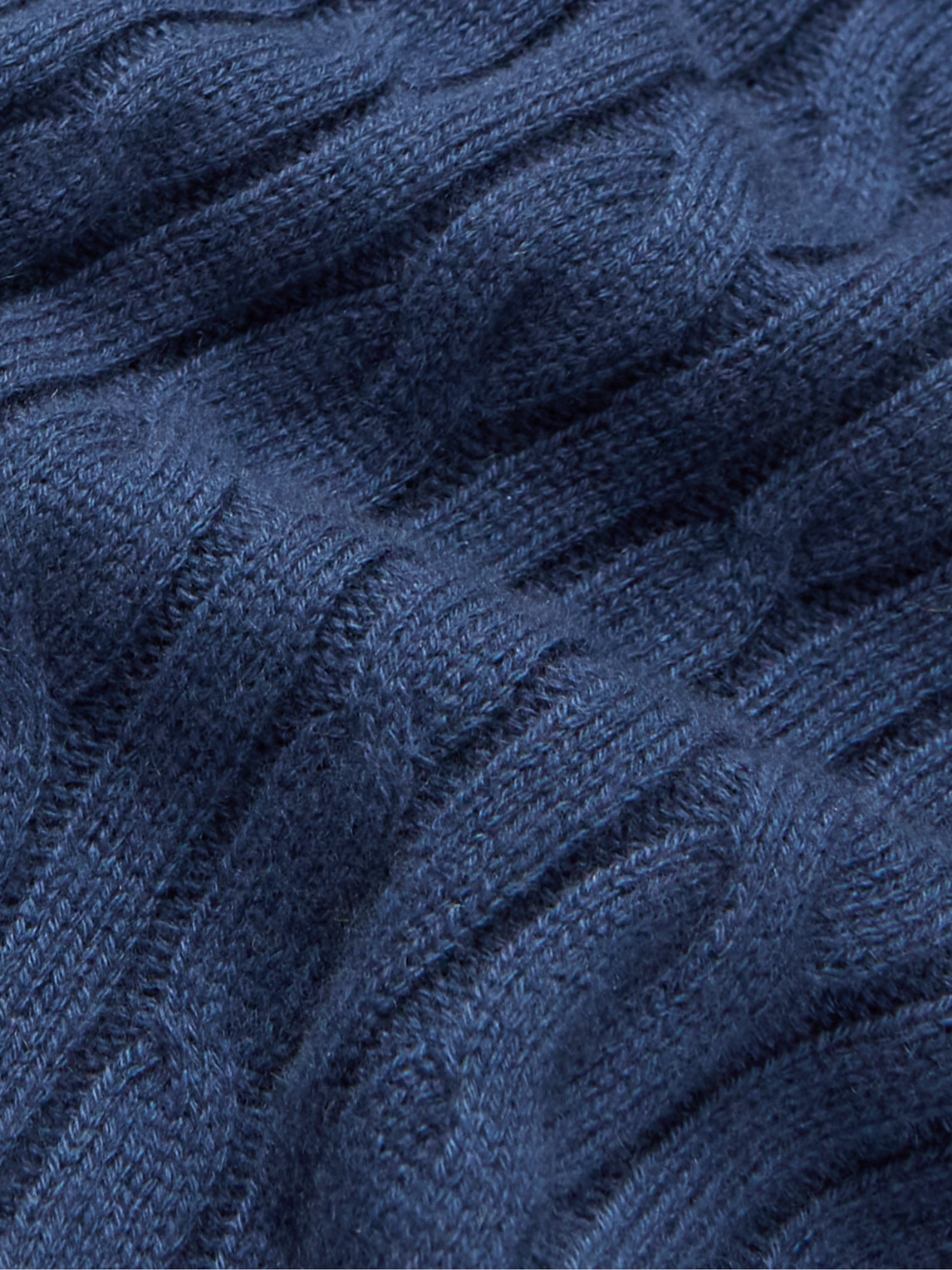 Shop Loro Piana Cable-knit Baby Cashmere Sweater In Blue
