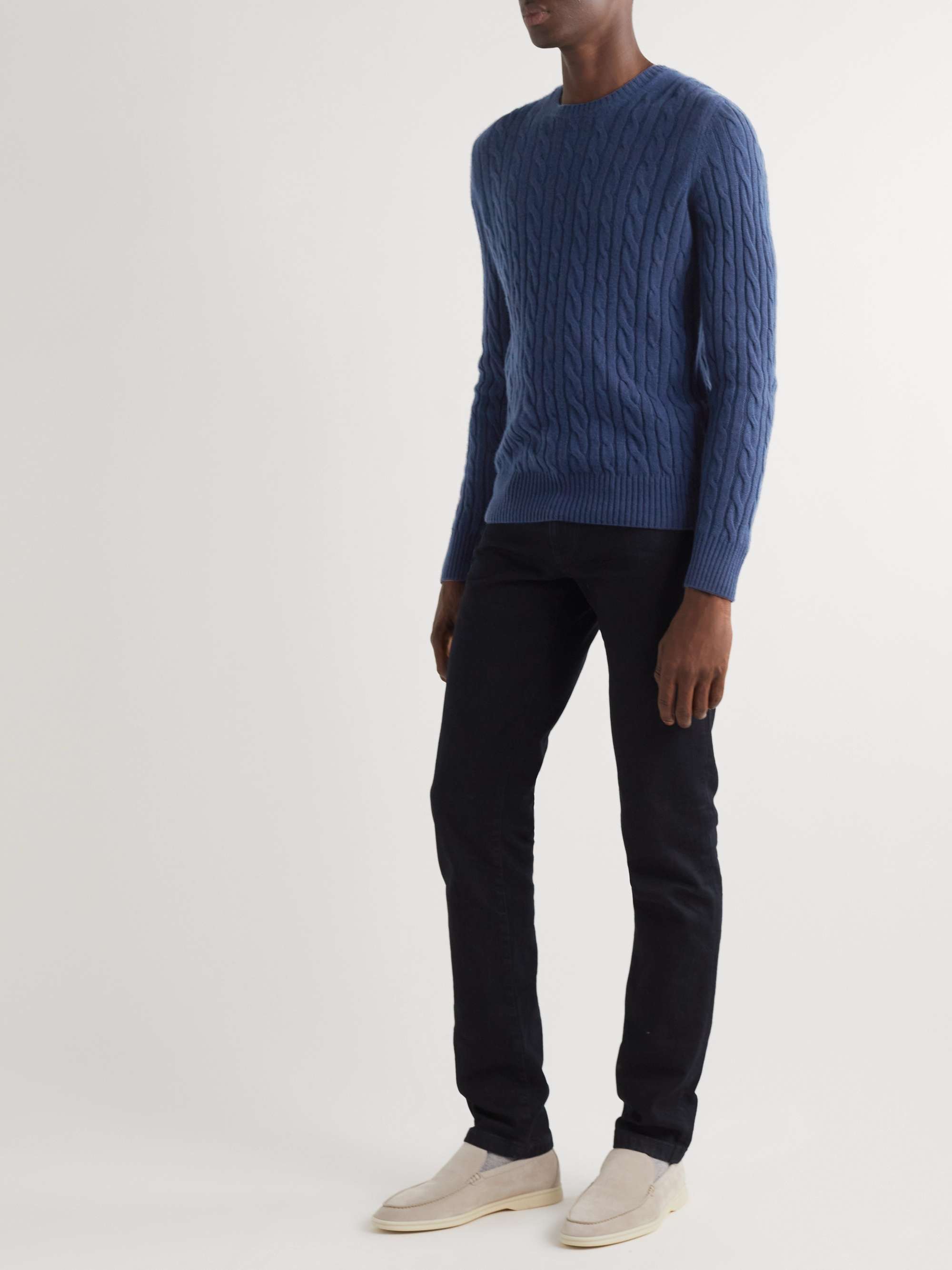 LORO PIANA Cable-Knit Baby Cashmere Sweater