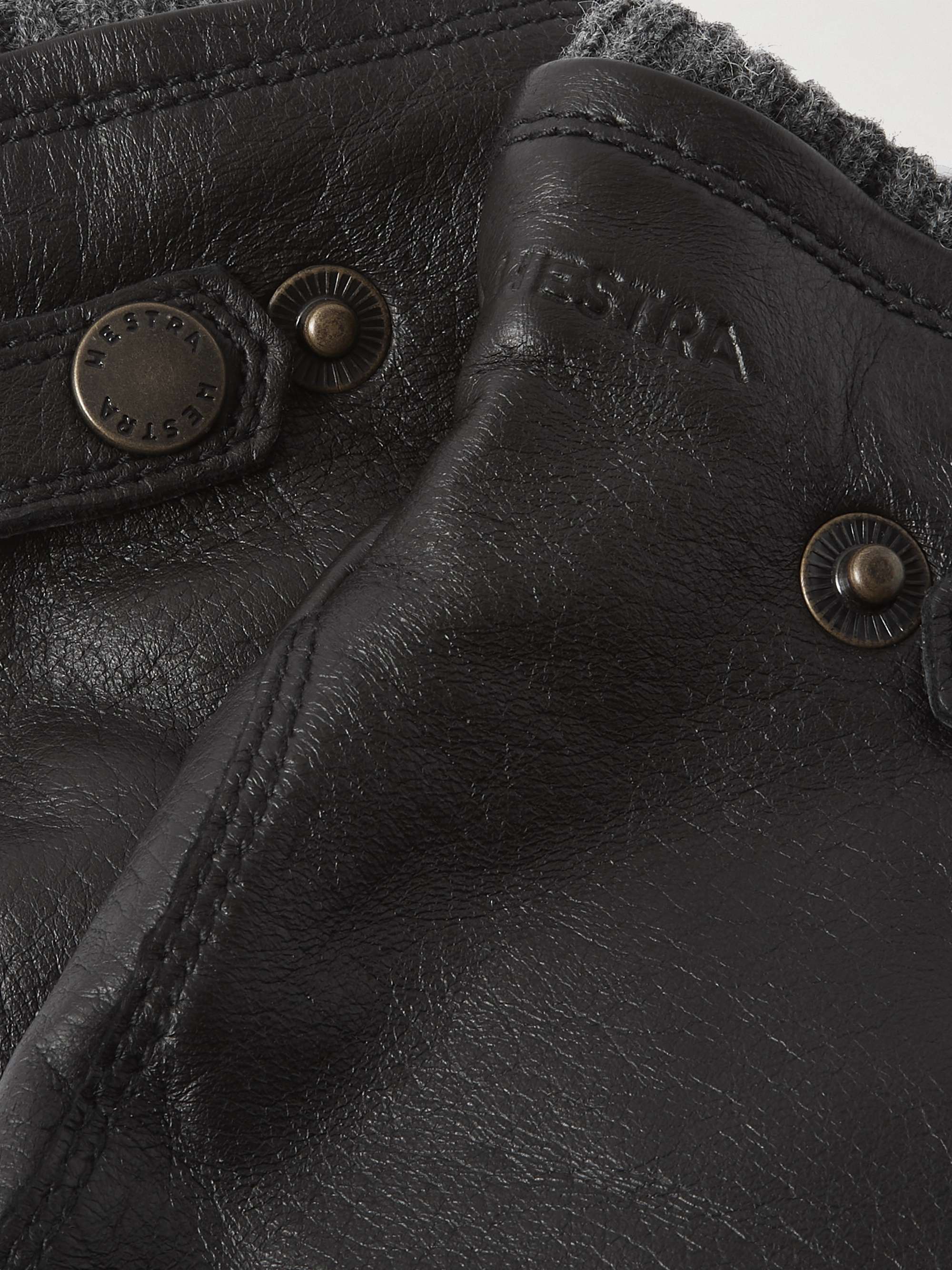 HESTRA Birger PrimaLoft Fleece-Lined Full-Grain Leather Gloves