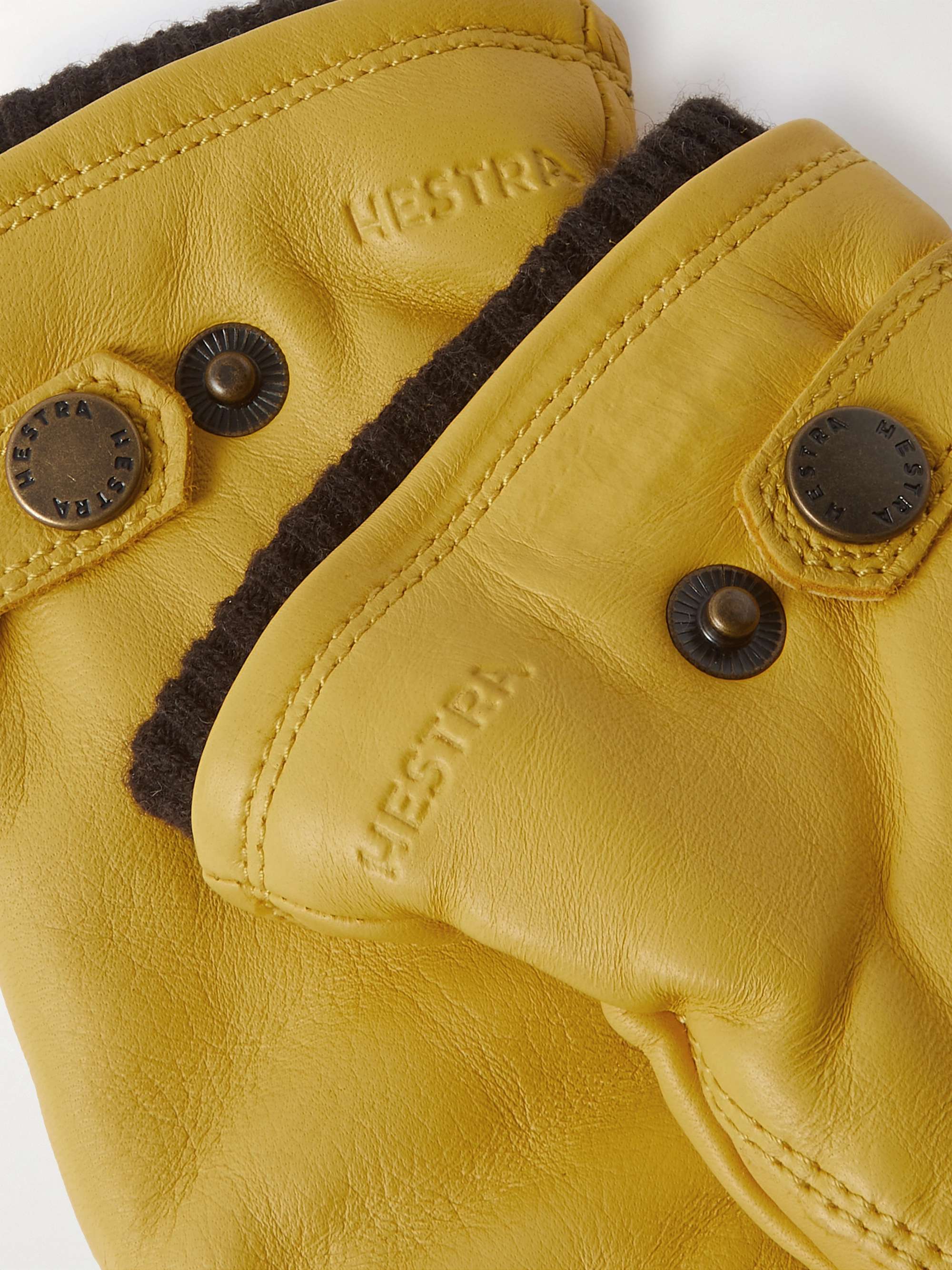 HESTRA Birger PrimaLoft Fleece-Lined Full-Grain Leather Gloves