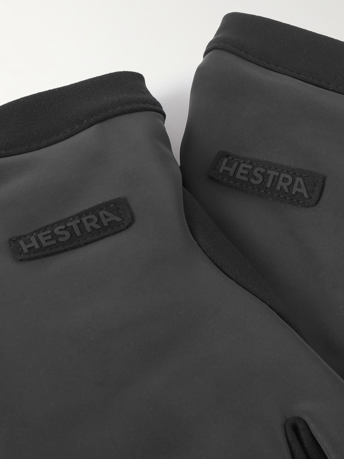 Shop Hestra Mason Touchscreen Fleece-lined Stretch-shell Gloves In Black