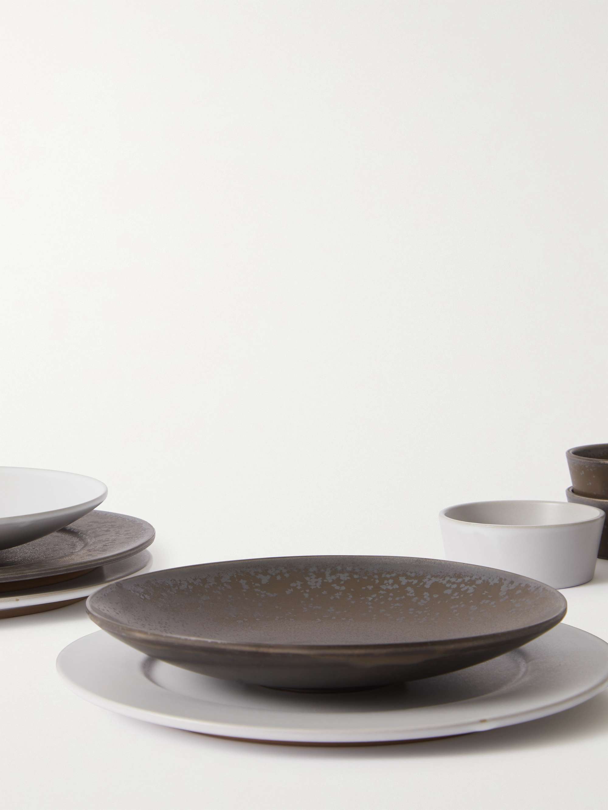 BY JAPAN + SyuRo Set of Two Medium Glazed Ceramic Plates