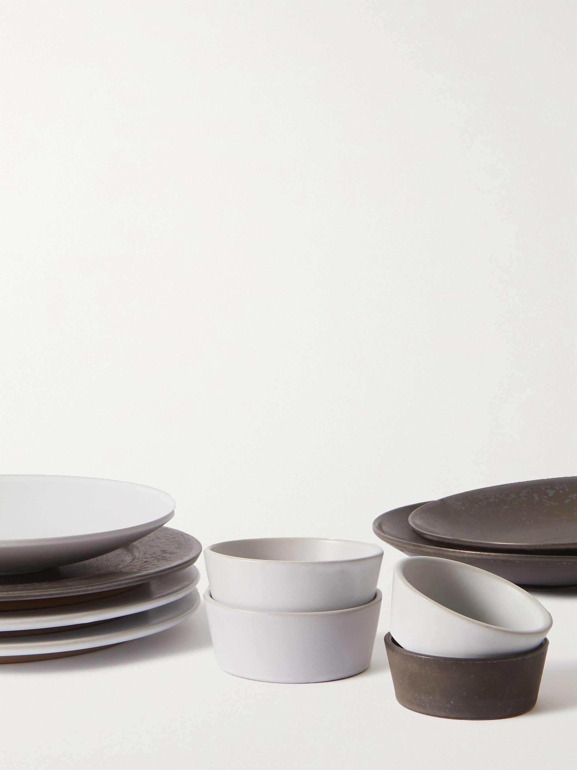 BY JAPAN + SyuRo Set of Two Medium Glazed Ceramic Bowls