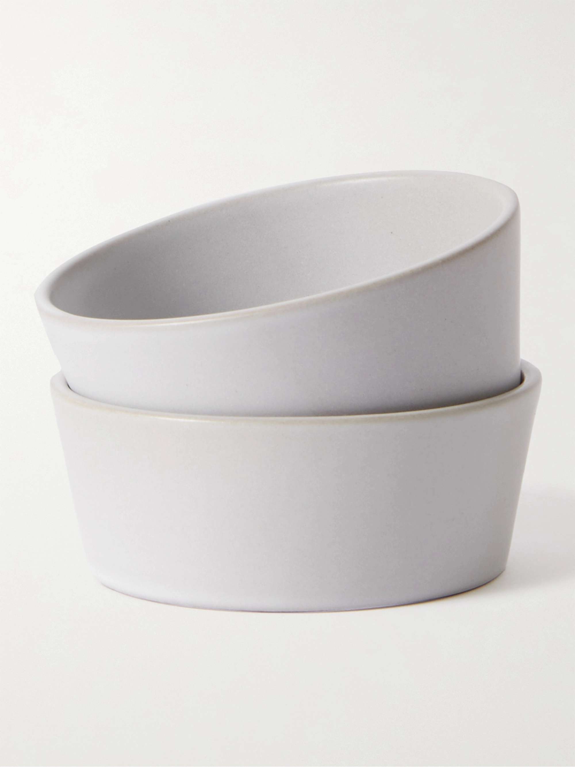 BY JAPAN + SyuRo Set of Two Medium Glazed Ceramic Bowls