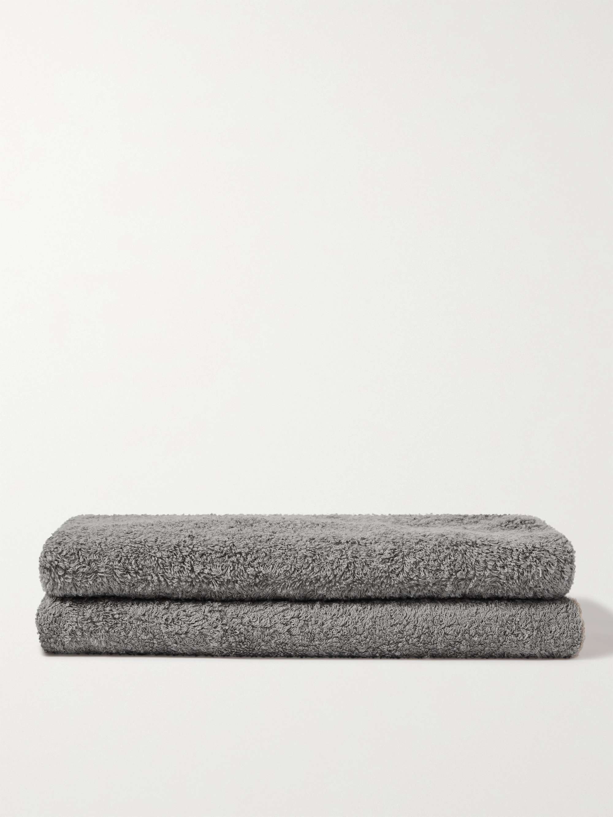BY JAPAN + SyuRo Set of Two Small Organic Cotton-Terry Face Towels