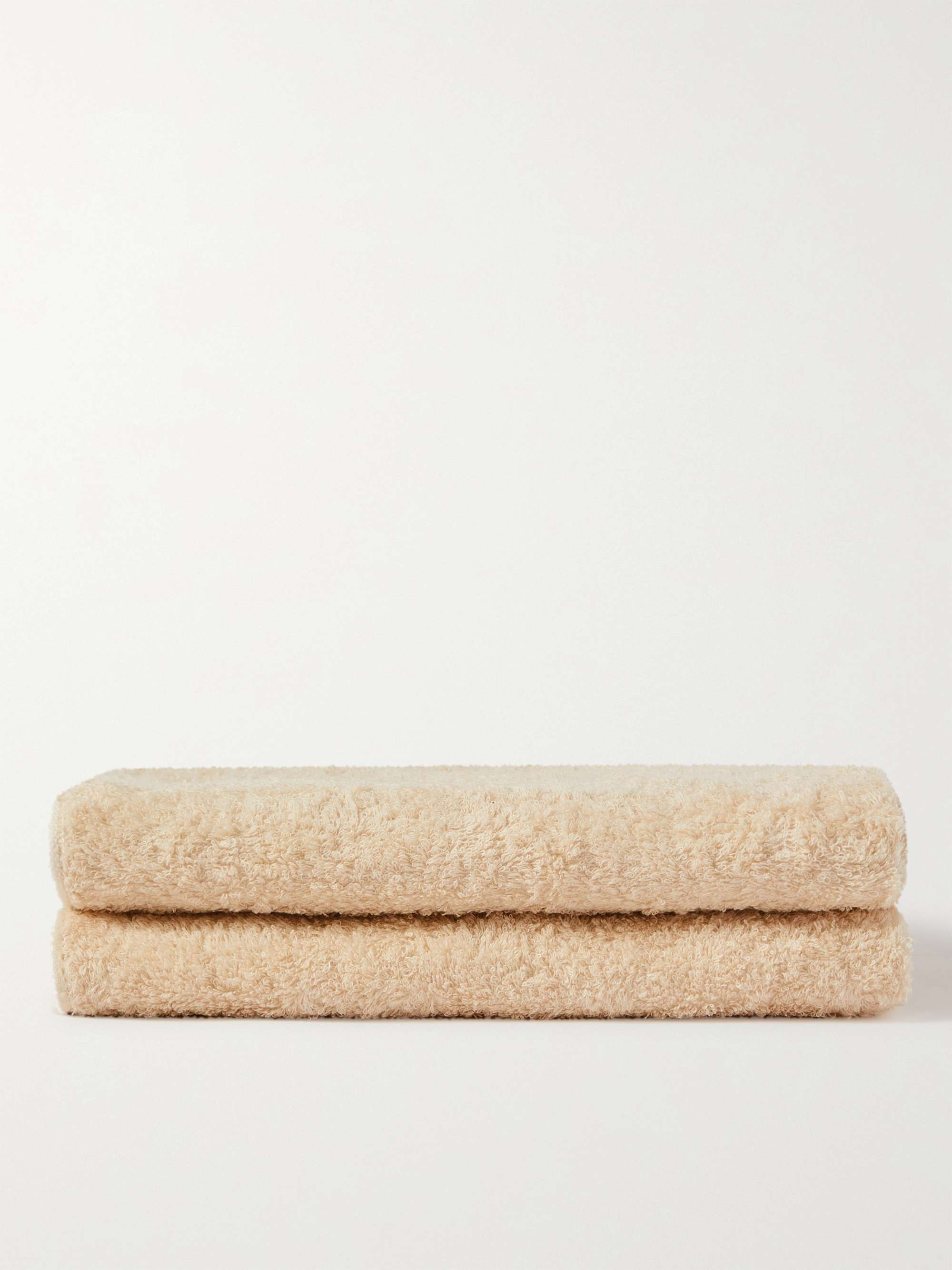 BY JAPAN + SyuRo Set of Two Small Organic Cotton-Terry Bath Towels for Men