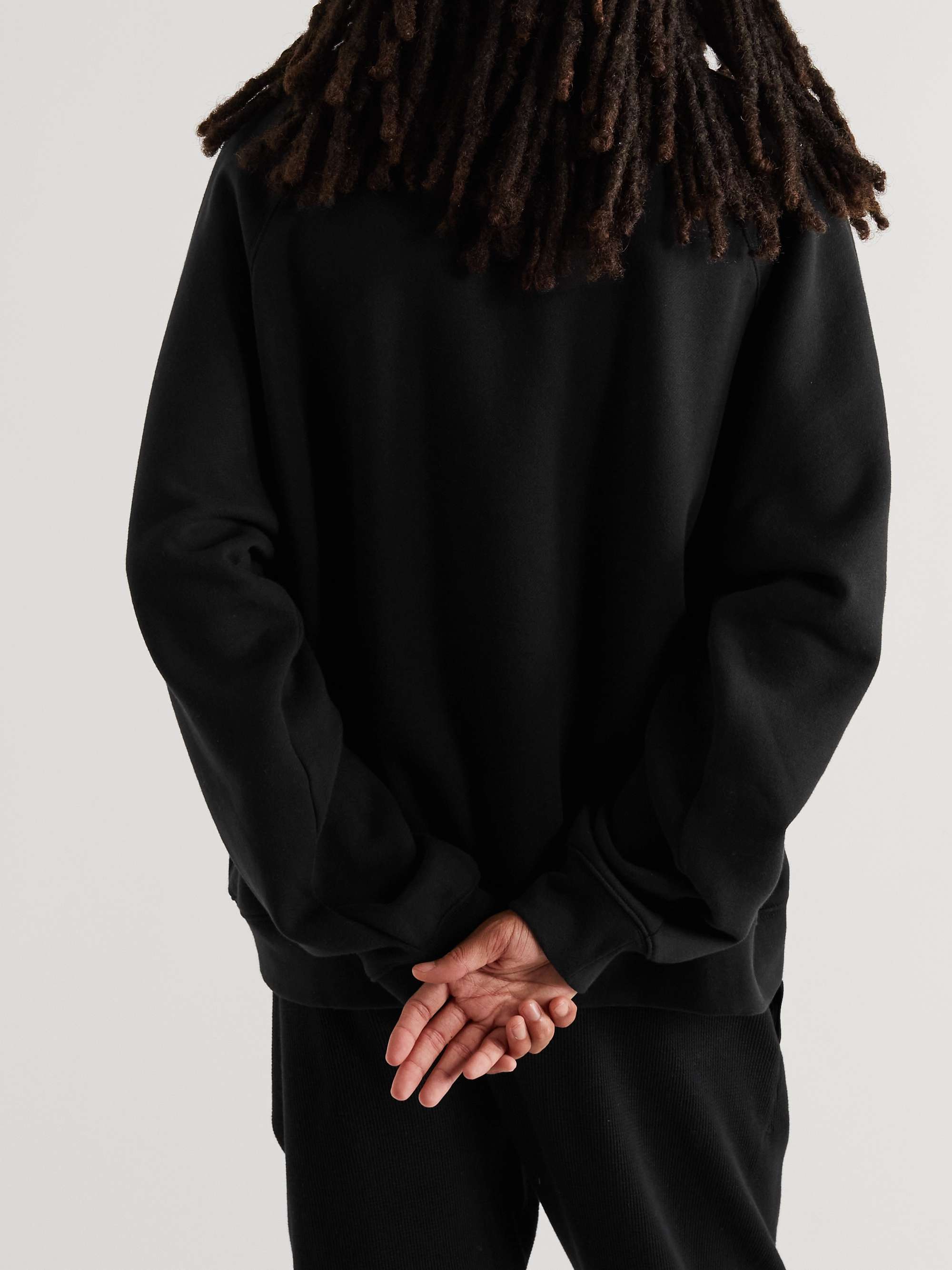 FEAR OF GOD ESSENTIALS Logo-Print Cotton-Blend Jersey Sweatshirt
