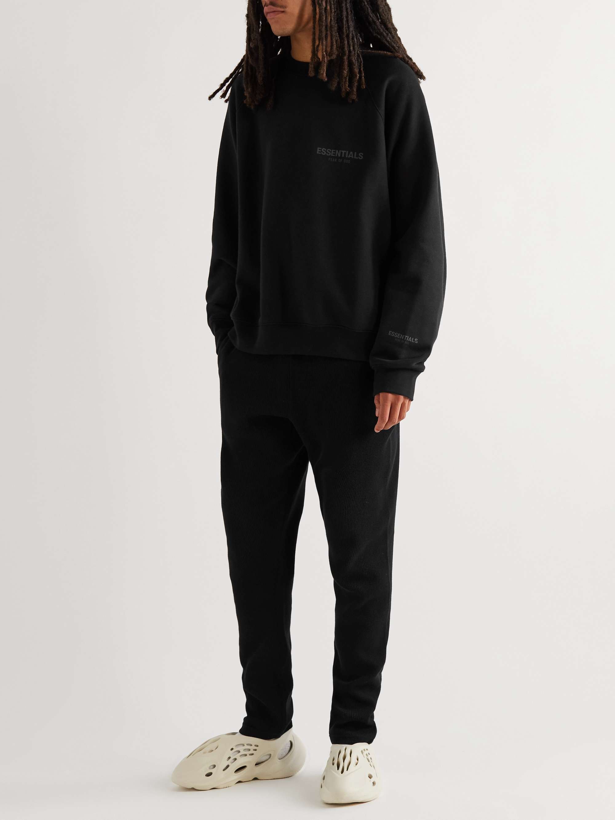 FEAR OF GOD ESSENTIALS Logo-Print Cotton-Blend Jersey Sweatshirt | MR ...