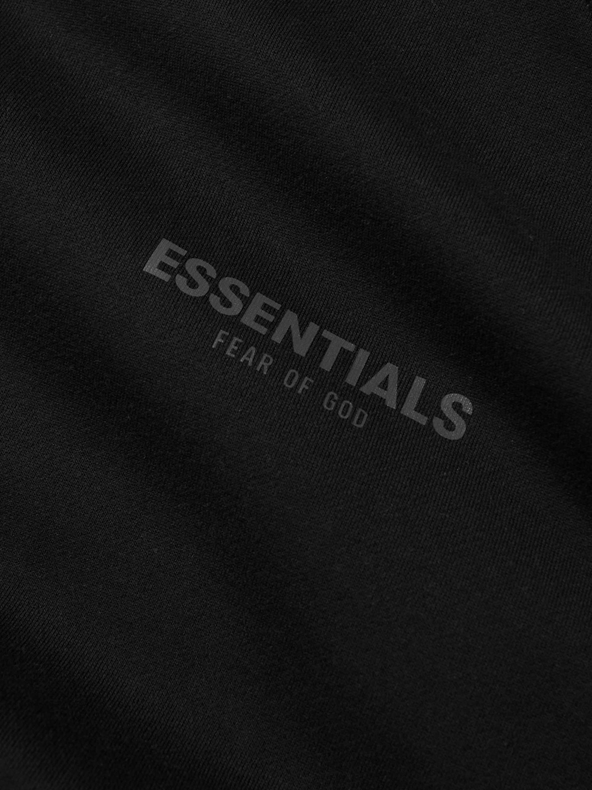 FEAR OF GOD ESSENTIALS Logo-Print Cotton-Blend Jersey Hoodie