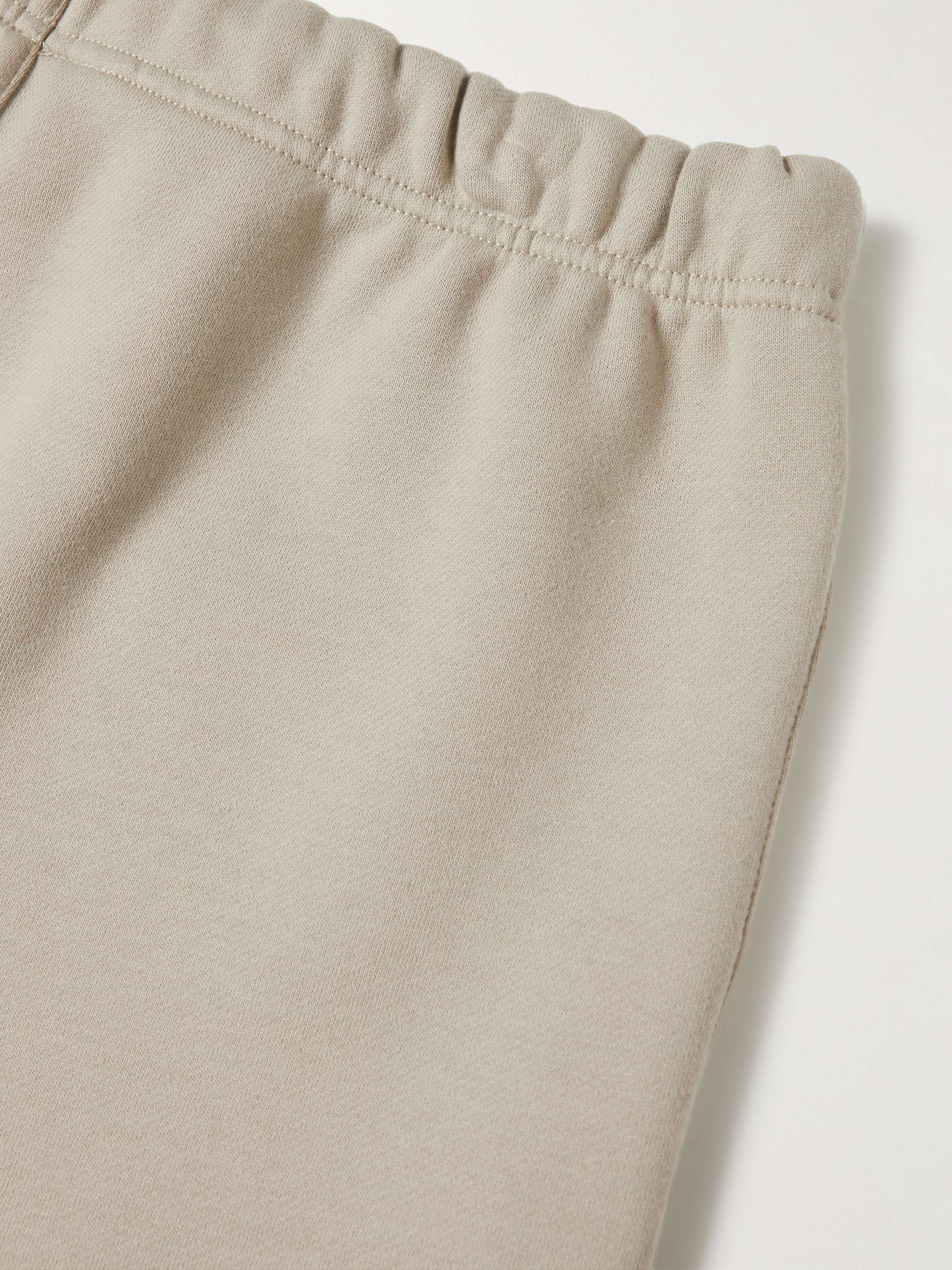 FEAR OF GOD ESSENTIALS Wide-Leg Logo-Print Cotton-Blend Jersey Drawstring Shorts