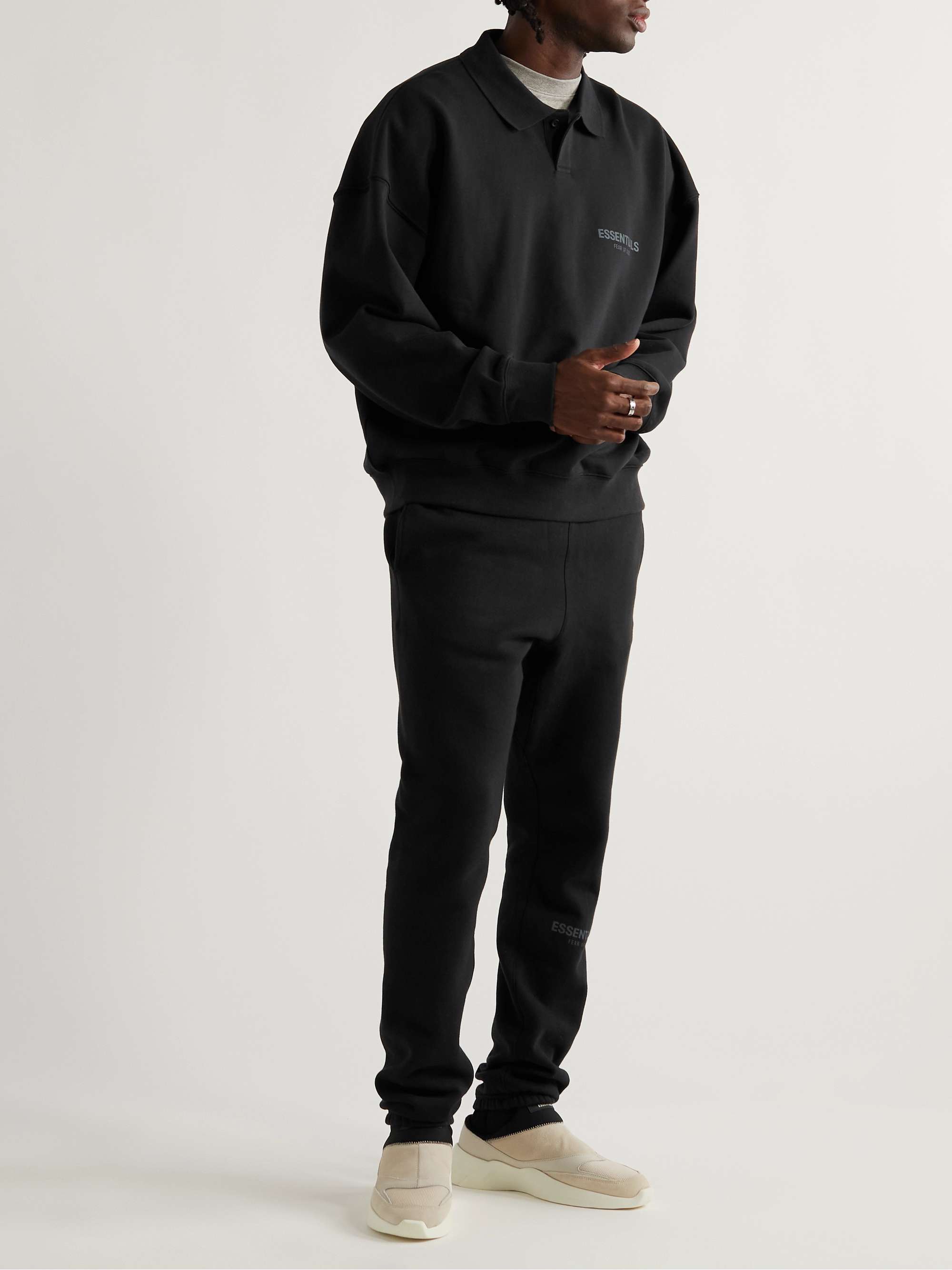 FEAR OF GOD ESSENTIALS Logo-Print Cotton-Jersey Polo Shirt