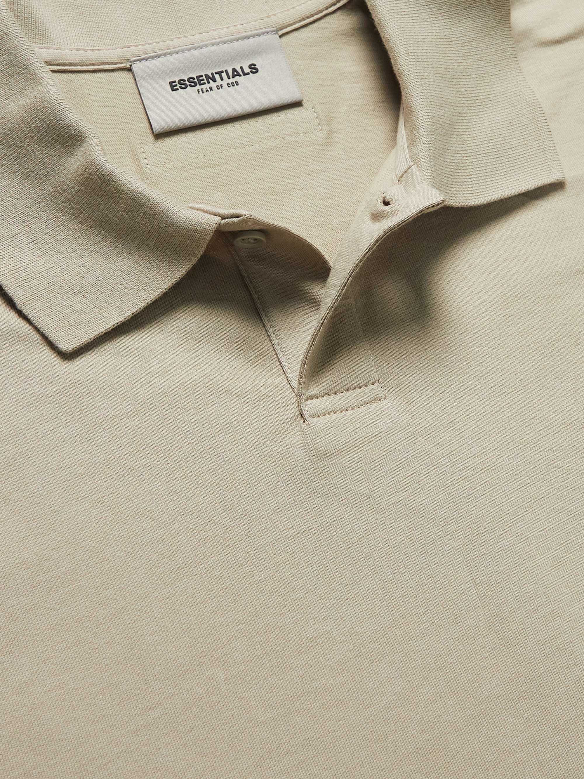 FEAR OF GOD ESSENTIALS Logo-Print Cotton-Jersey Polo Shirt