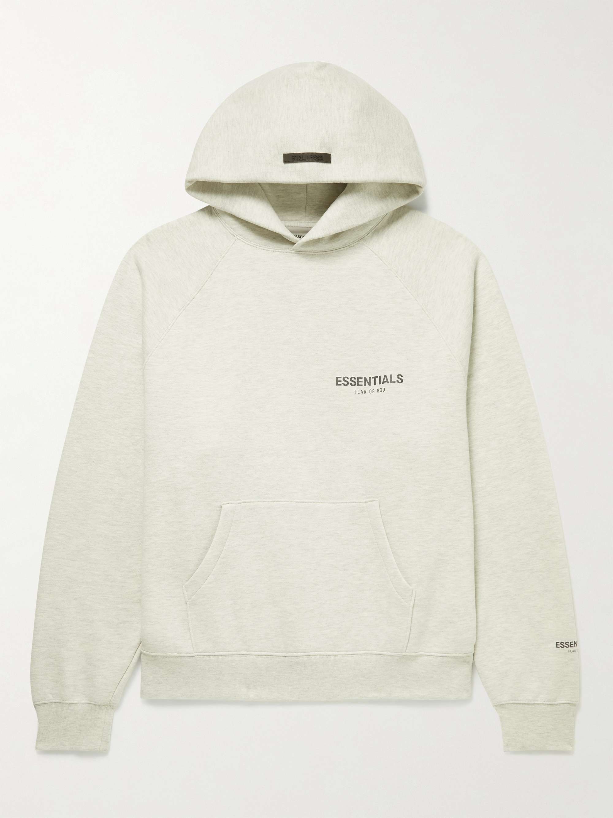 FEAR OF GOD ESSENTIALS Logo-Print Cotton-Blend Jersey Hoodie for Men | MR  PORTER