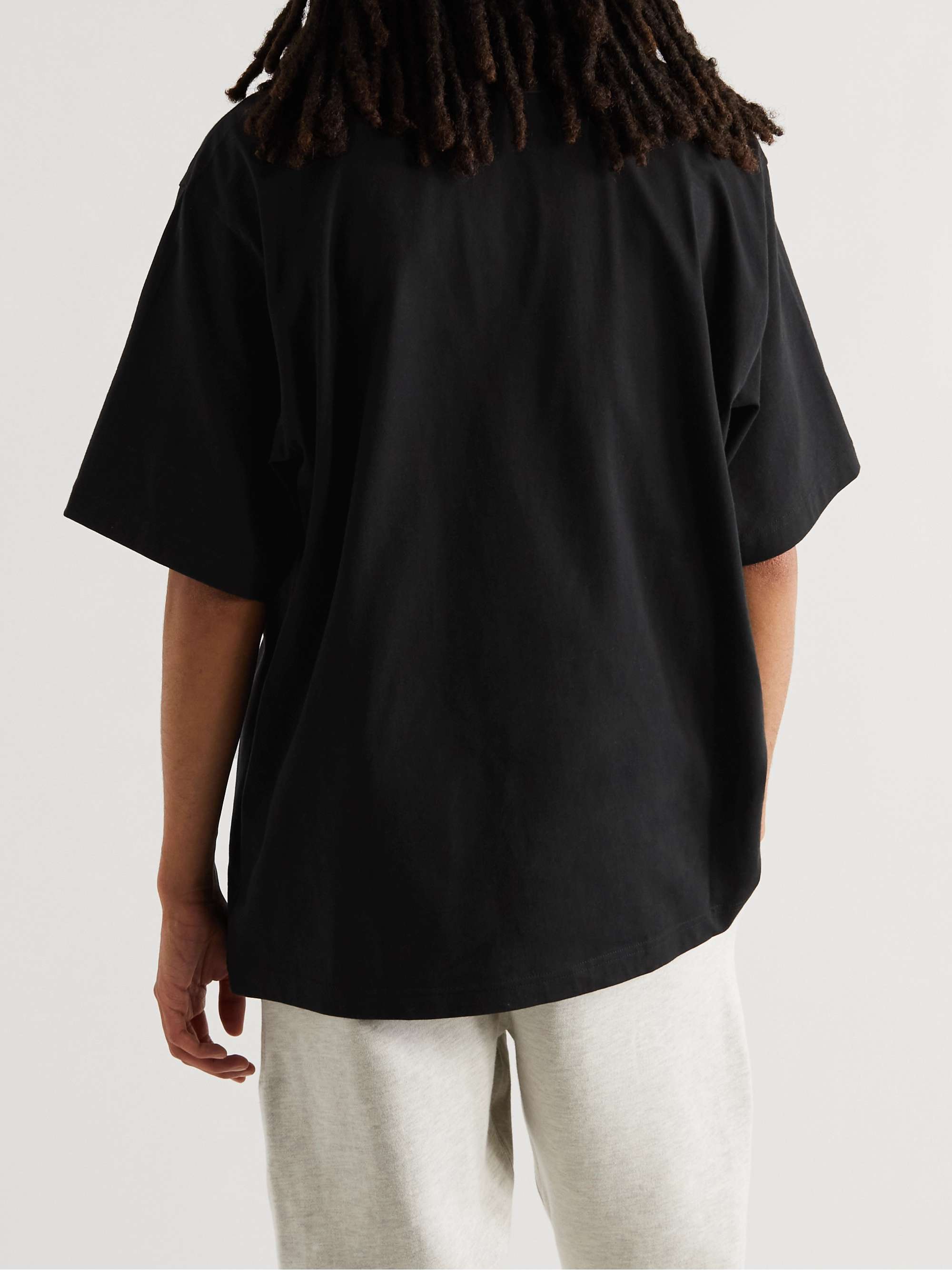 FEAR OF GOD ESSENTIALS Logo-Print Cotton-Jersey Polo Shirt