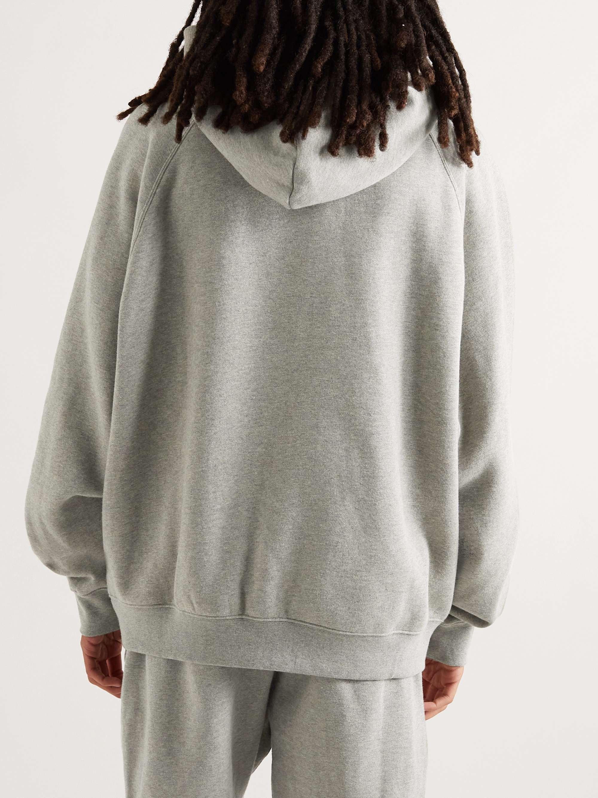 FEAR OF GOD ESSENTIALS Logo-Print Cotton-Blend Jersey Hoodie