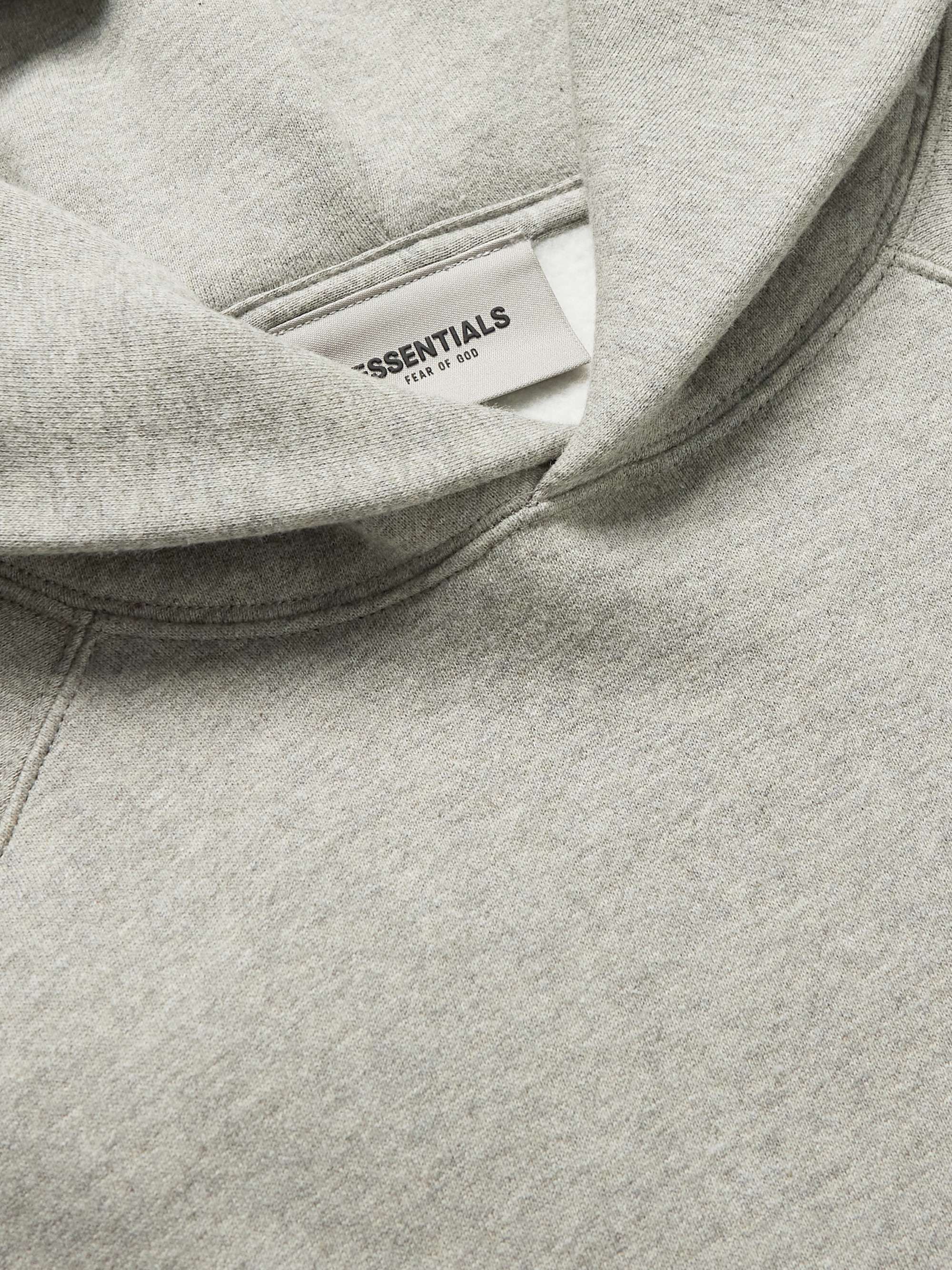 FEAR OF GOD ESSENTIALS Logo-Print Cotton-Blend Jersey Hoodie