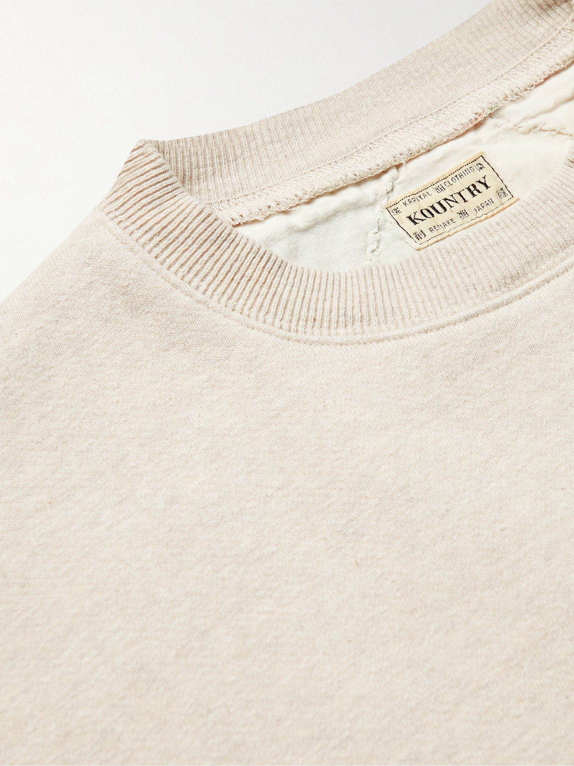 Shop Kapital Patchwork Cotton-jersey Sweatshirt In Neutrals