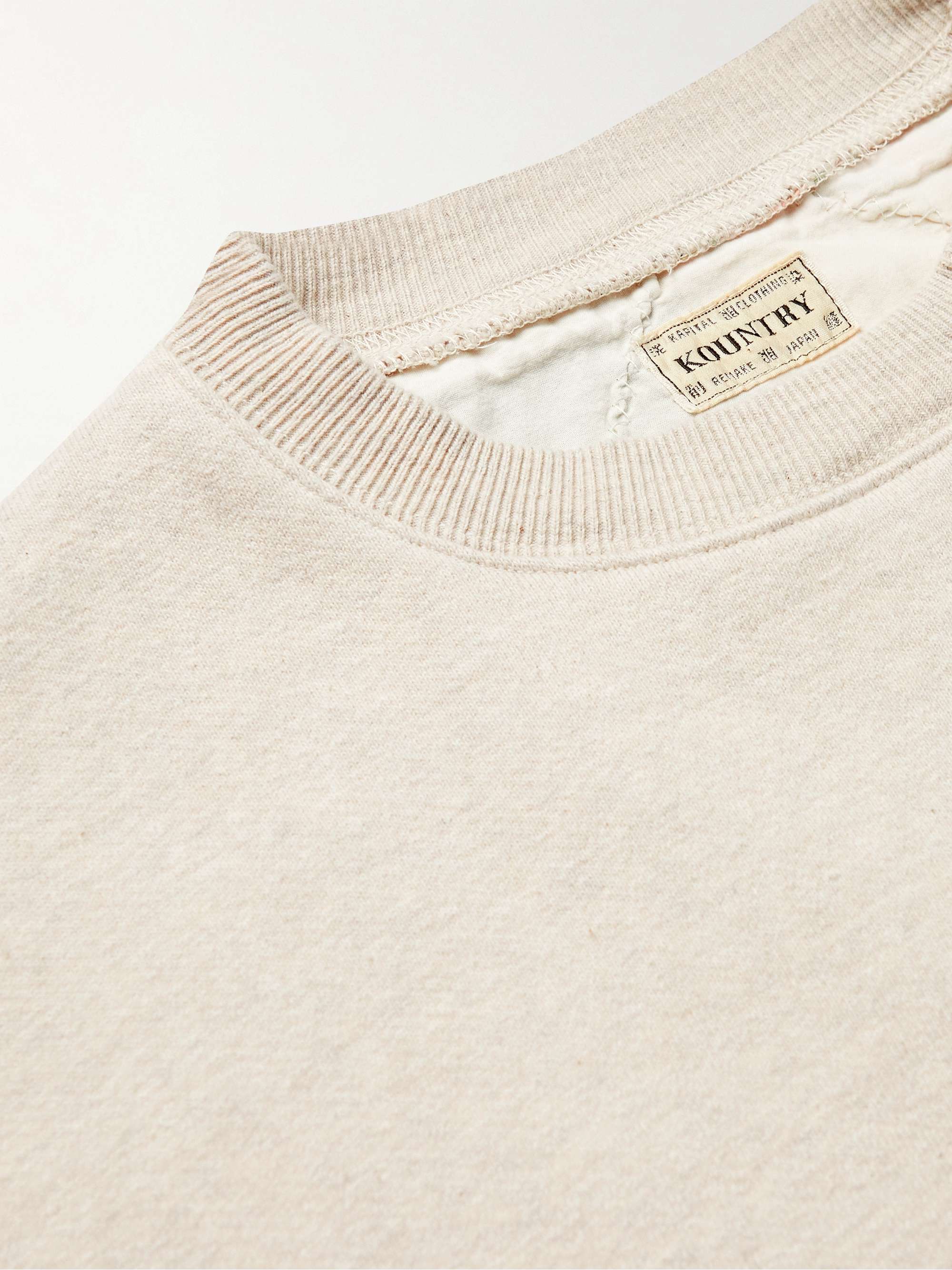 KAPITAL Patchwork Cotton-Jersey Sweatshirt