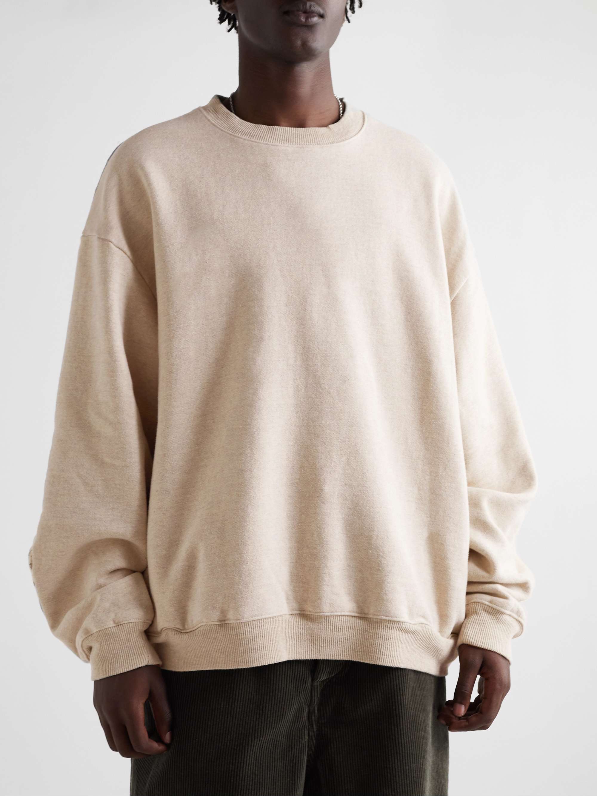 KAPITAL Patchwork Cotton-Jersey Sweatshirt