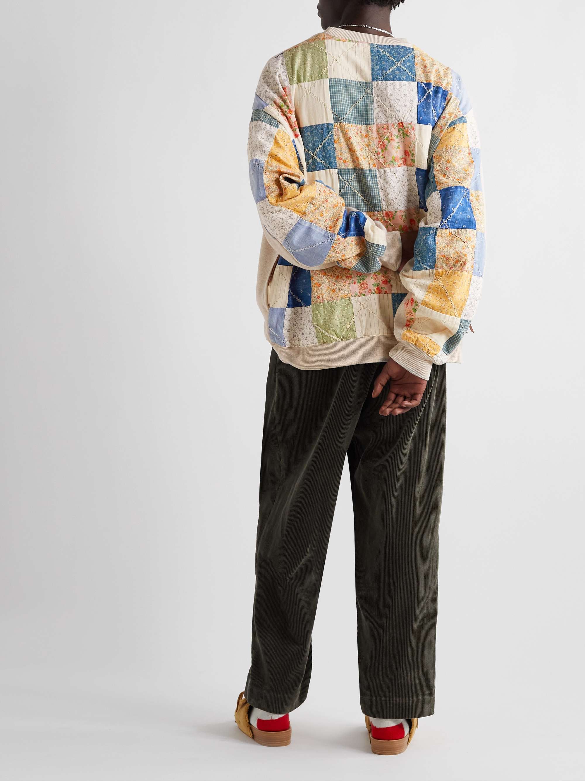 KAPITAL Patchwork Cotton-Jersey Sweatshirt for Men | MR PORTER