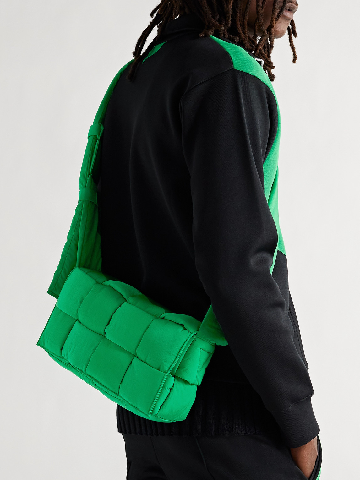 BOTTEGA VENETA INTRECCIATO PADDED SHELL MESSENGER BAG