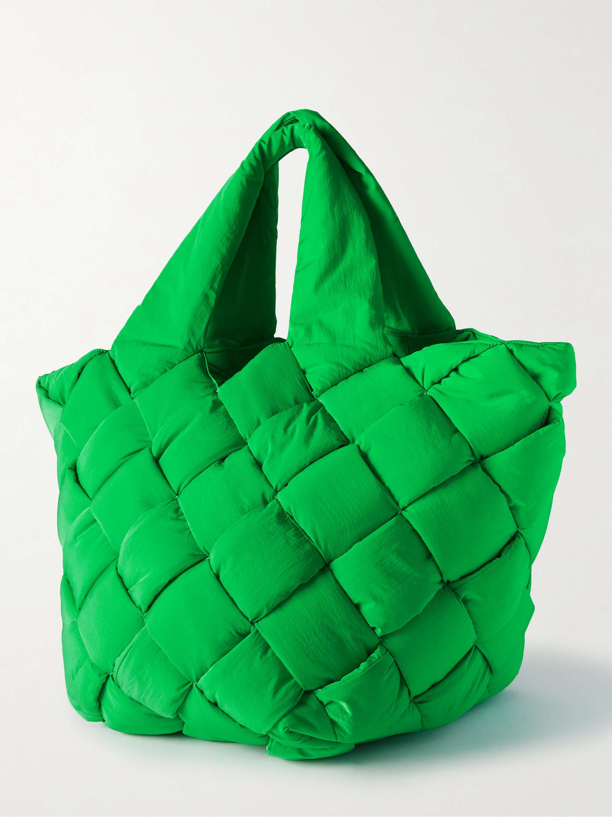 BOTTEGA VENETA Cassette Intrecciato Paper Nylon Tote Bag