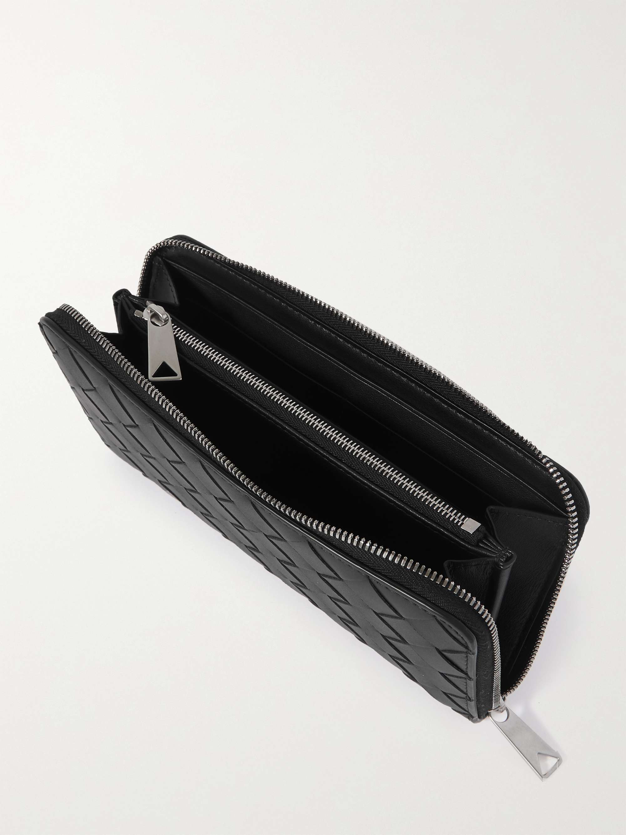 BOTTEGA VENETA Intrecciato Leather Zip-Around Wallet